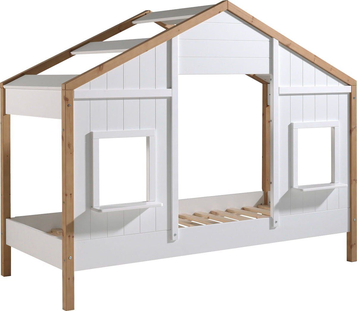 Vipack Huisbed Babs, met dakopbouw, ramen, gemaakt in Europa, originele look