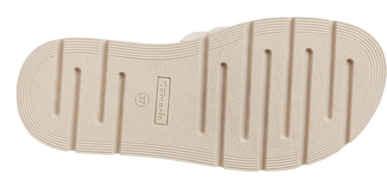 Tamaris Slippers Plateauzool, zomerschoen met modieuze siersluiting