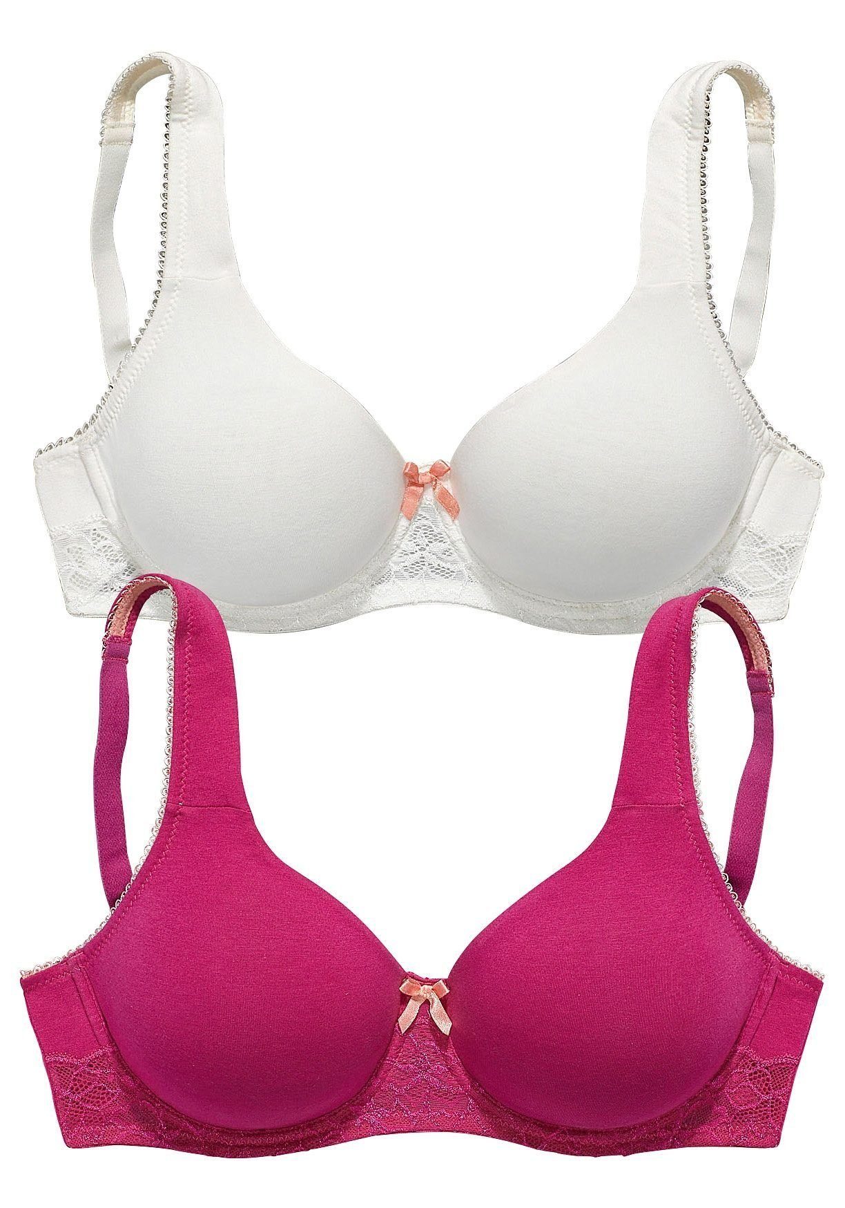 Nuance T-shirt-bh met beugel en ongevoerde cups (Set van 2)