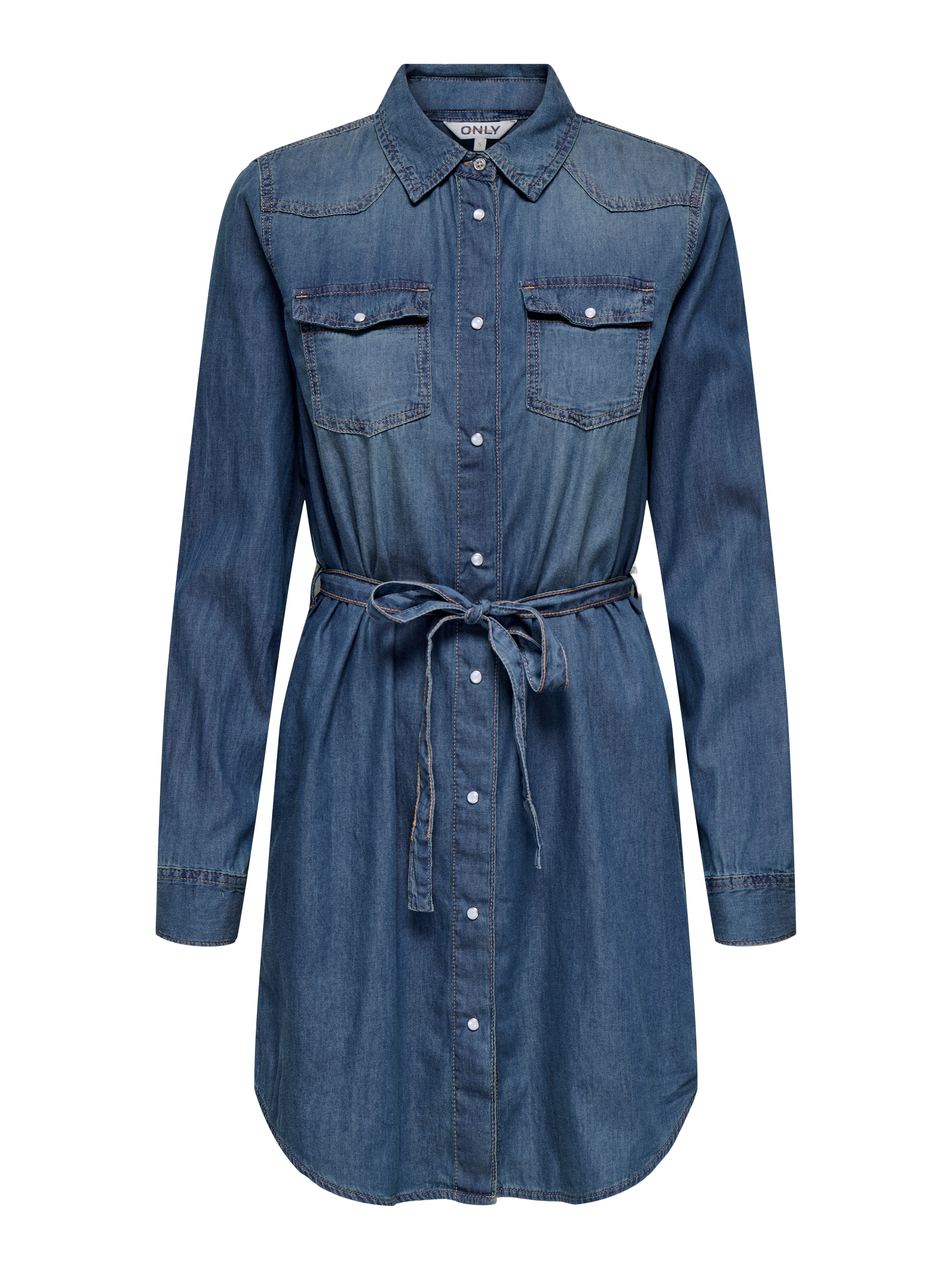 Only Midi-jurk ONLALEXA BELT DNM DRESS AKM