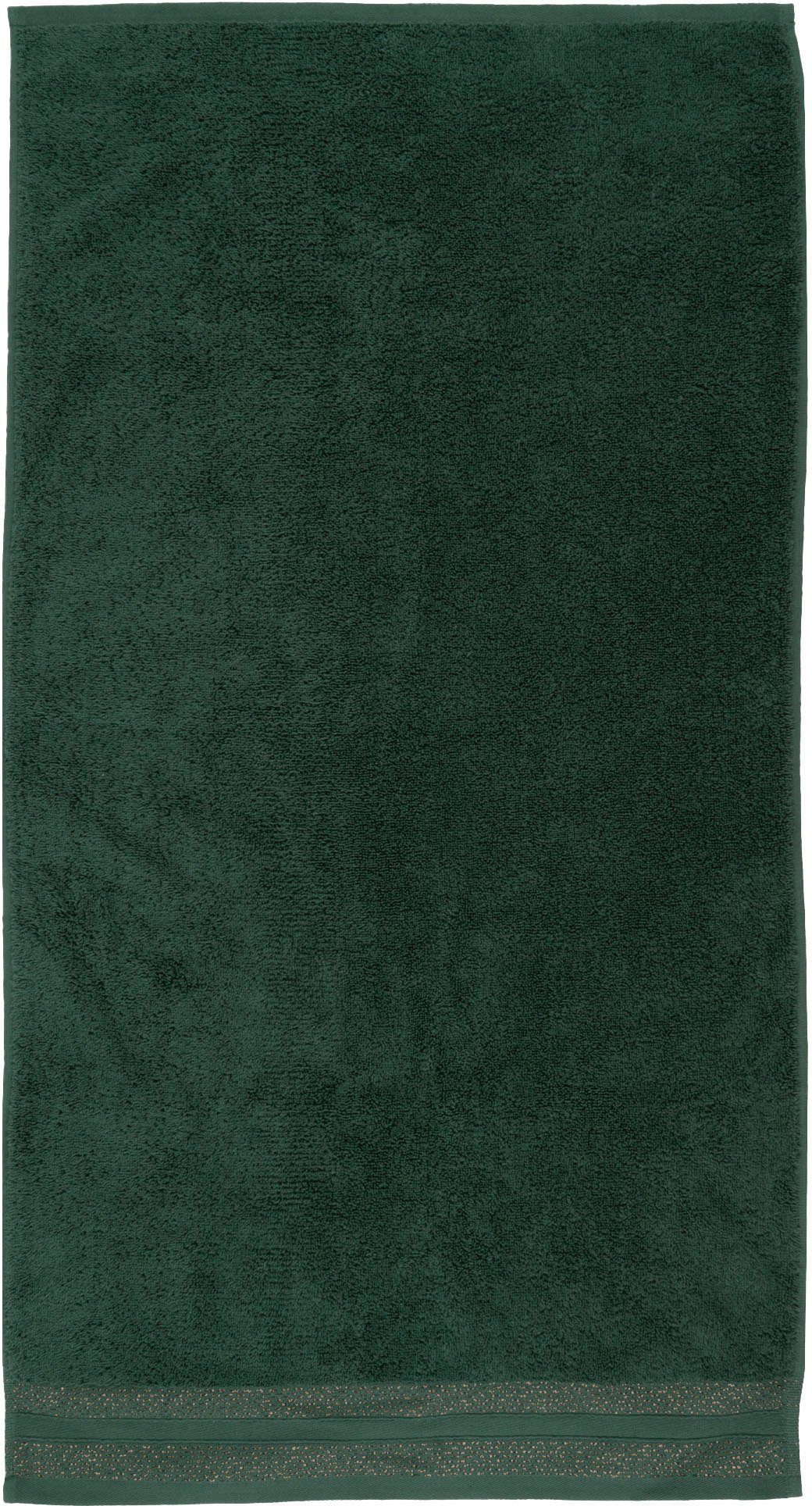 Leonique Handdoekenset Esmindra met goudkleurige bies Handdoek of badhanddoek set, premium 550gr/m², 100% katoen (set)