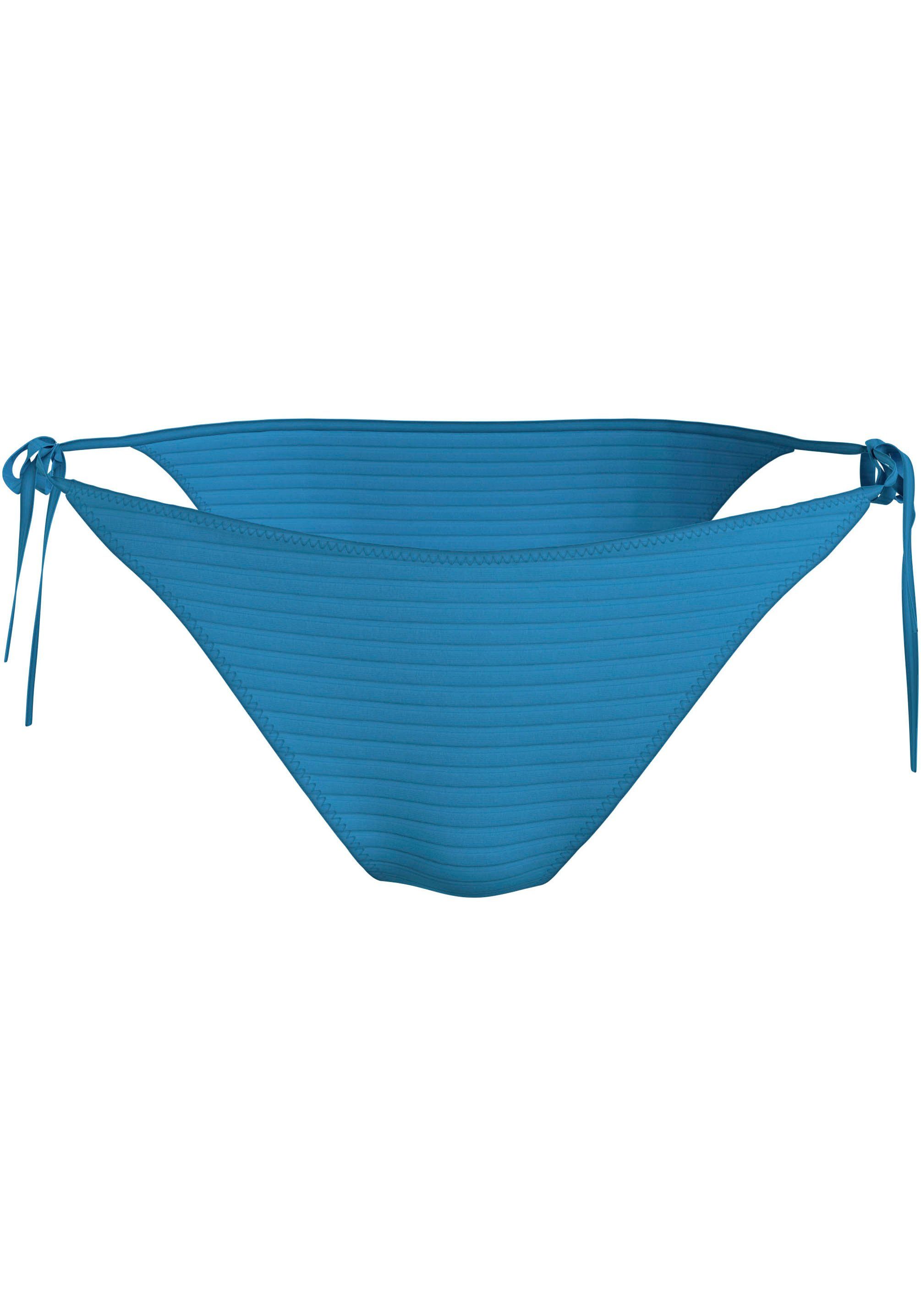 Calvin Klein Swimwear Bikinibroekje STRING SIDE TIE BIKINI dames bikinibroekjes maat XL (42/44) blauw