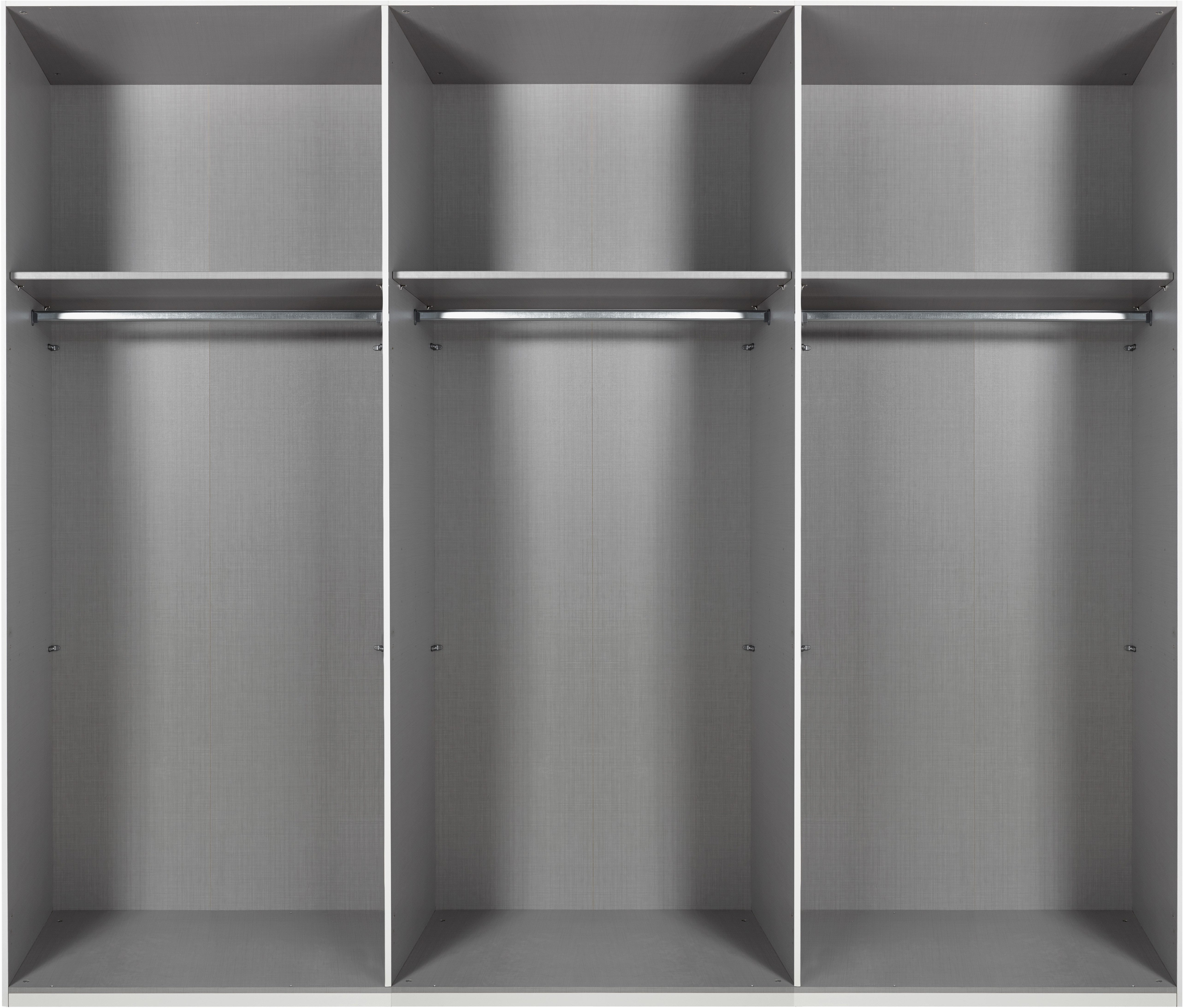 Wimex Schuifdeurkast Easy Plus, kledingkast Made in Germany met glazen inzet/ rookglas, vele breedtes beschikbaar, zwarte handgrepen