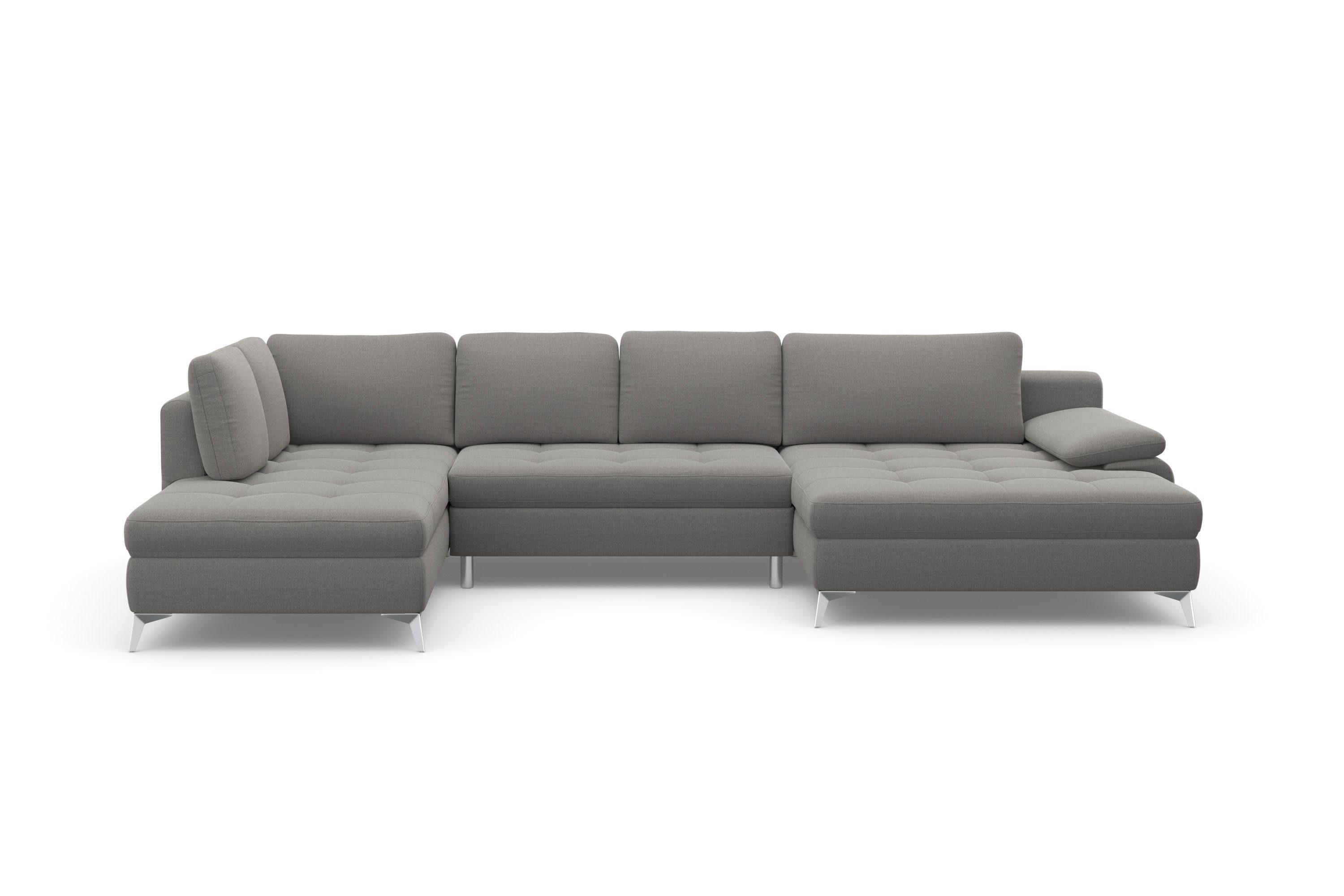 sit&more Zithoek Latigo U-vorm met mega-récamier, naar keuze met slaapfunctie en bedkist