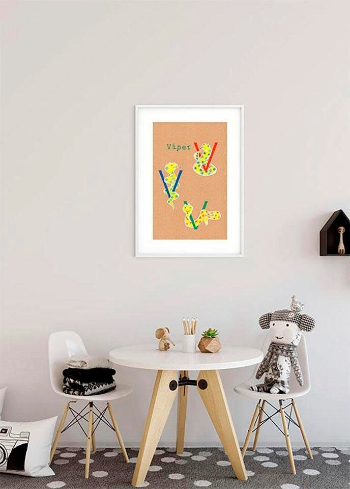 Komar Wanddecoratie ABC animal T Wanddecoratie - zonder lijst (1 stuk)
