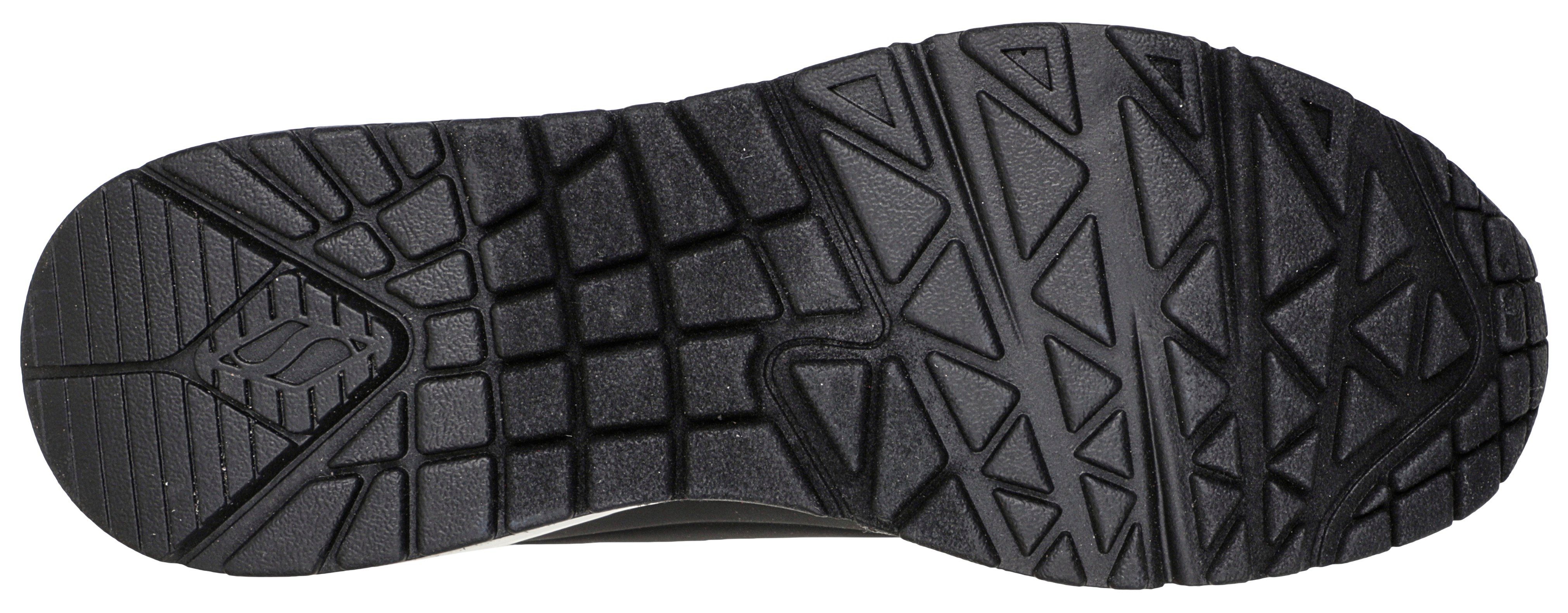 Skechers Slip-on sneakers UNO SHIMMER AWAY Slipper, vrijetijdsschoen, plateau sneaker met modieuze sleehak