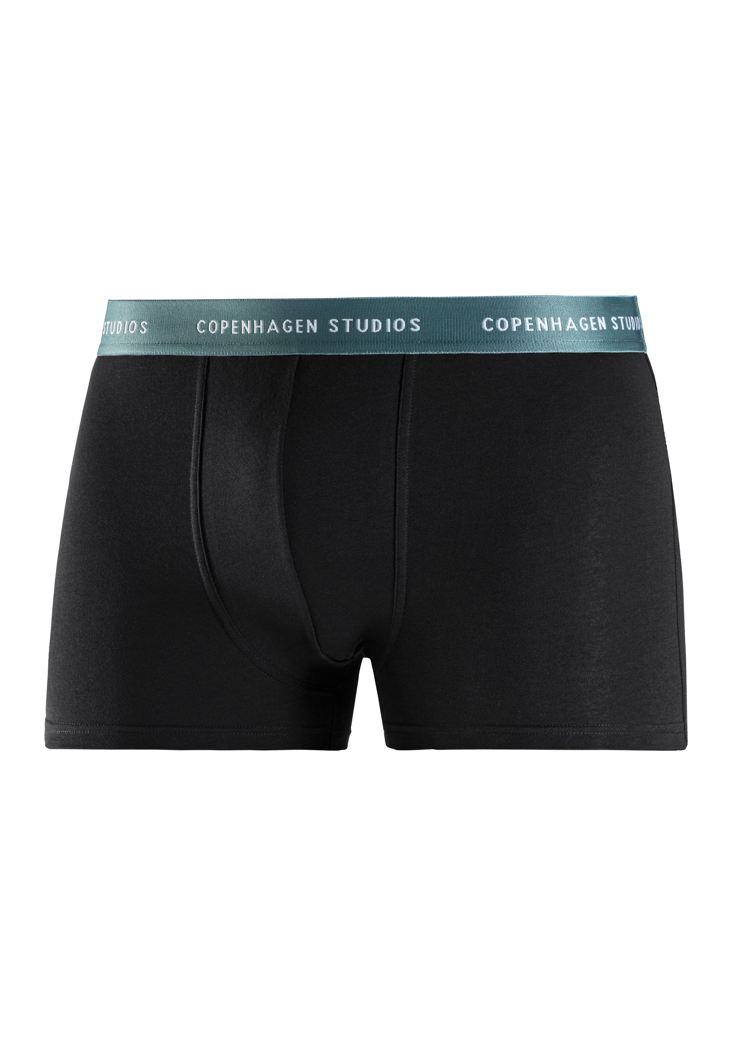 Copenhagen Studios Boxershort voor heren met gekleurde logo-tailleband (set, 3 stuks)
