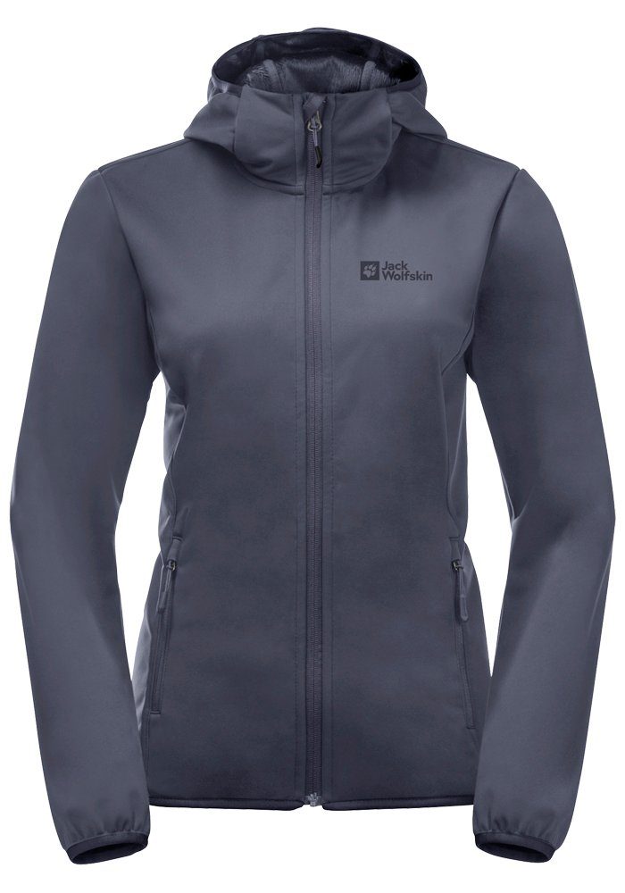 Jack Wolfskin Softshell-jack WINDHAIN HOODY W