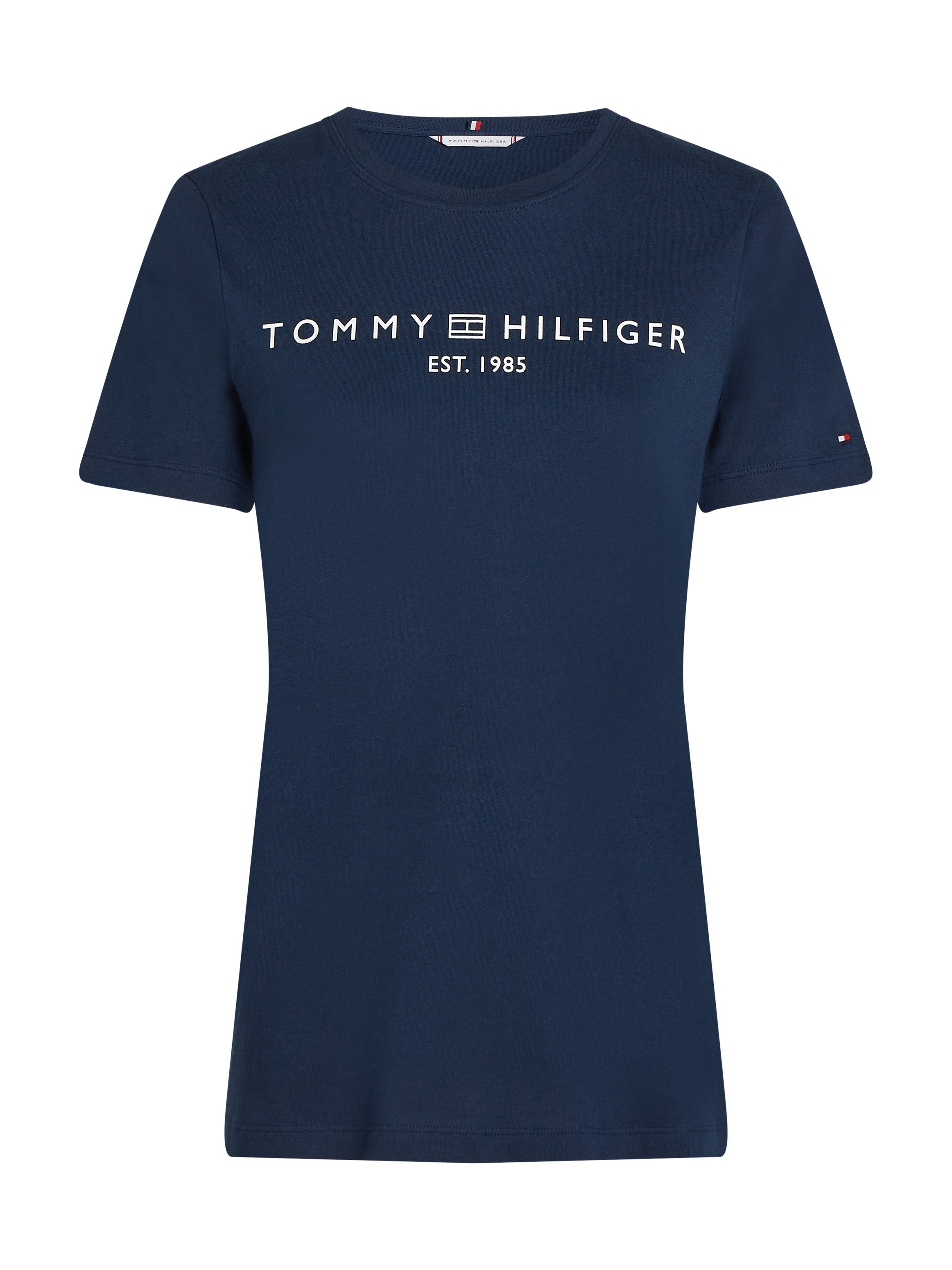 Tommy Hilfiger T-shirt REG CORP LOGO C-NK SS met een logo-opschrift