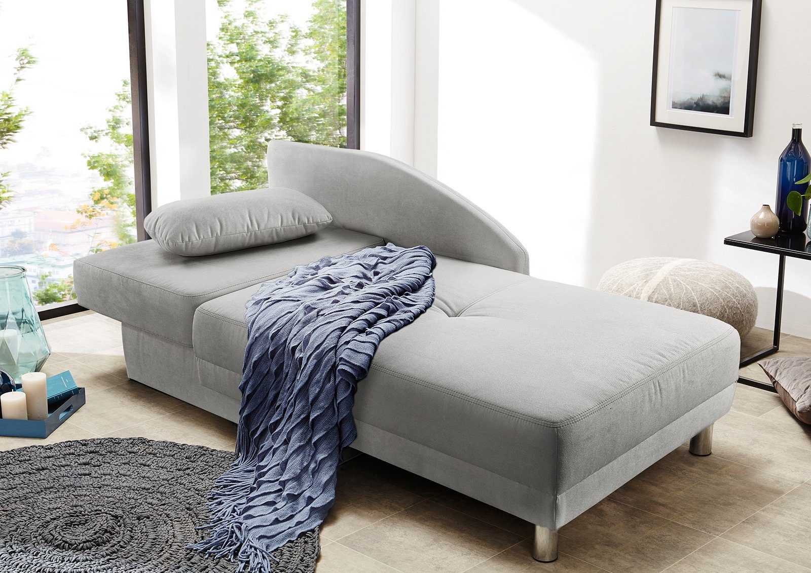 Jockenhöfer Gruppe Récamier ROY Chaise longue met slaapfunctie en bedkist, met binnenvering