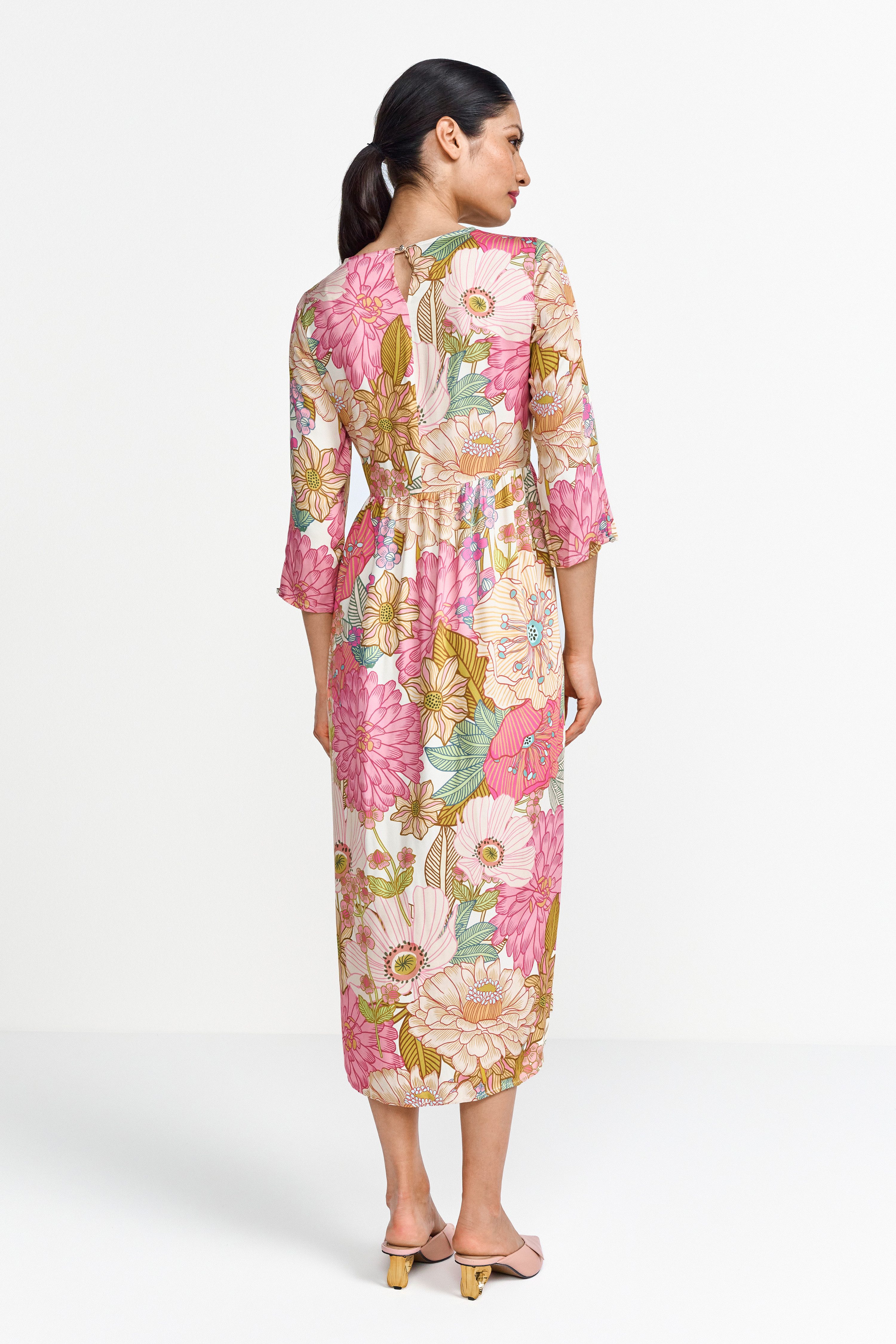 Rich & Royal Midi-jurk Met een ronde hals