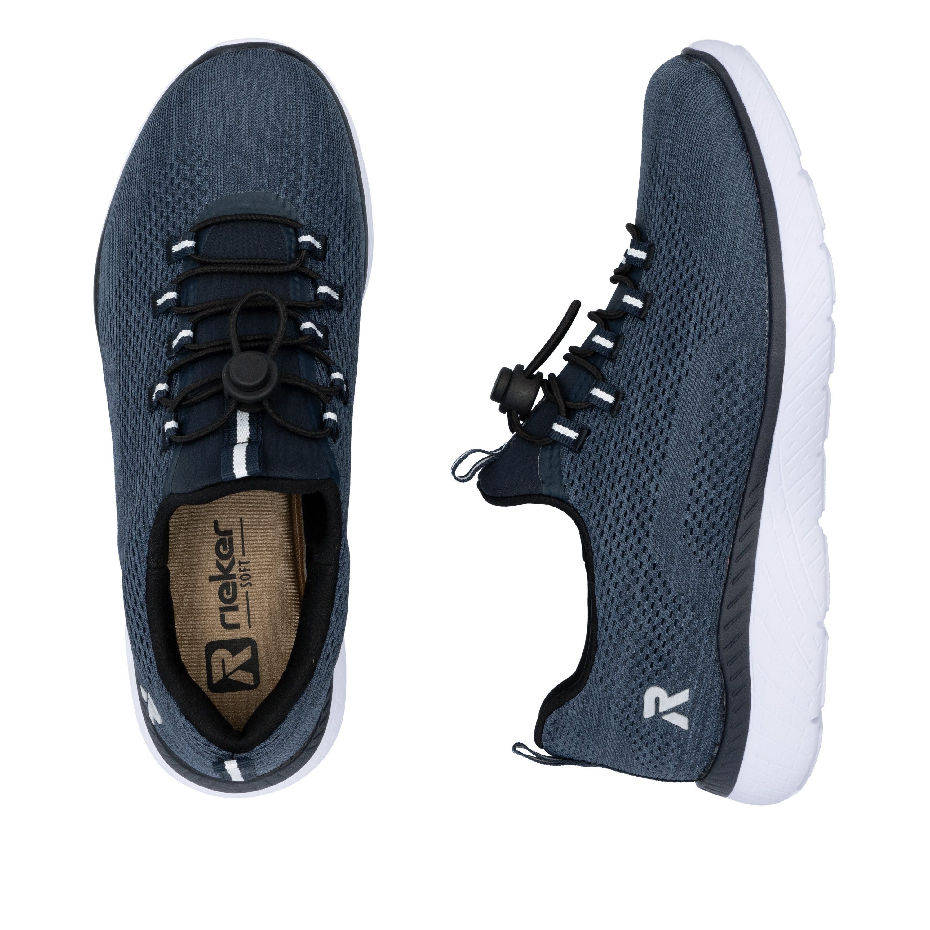 RIEKER Sport Slip-on sneakers , instapschoen, lage schoen, vrijetijdssneaker met memosoft-uitrusting