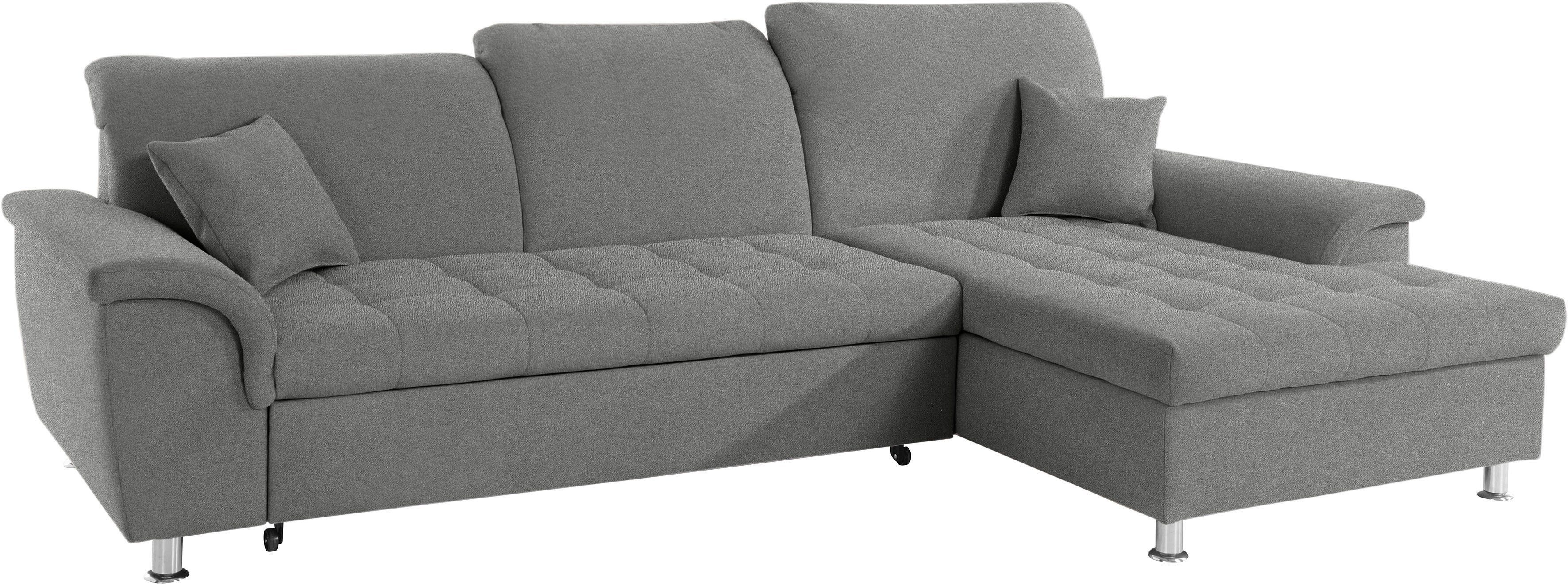 DOMO collection Hoekbank Franzi, tijdloos en elegant, moderne zittingstikking, L-Vorm