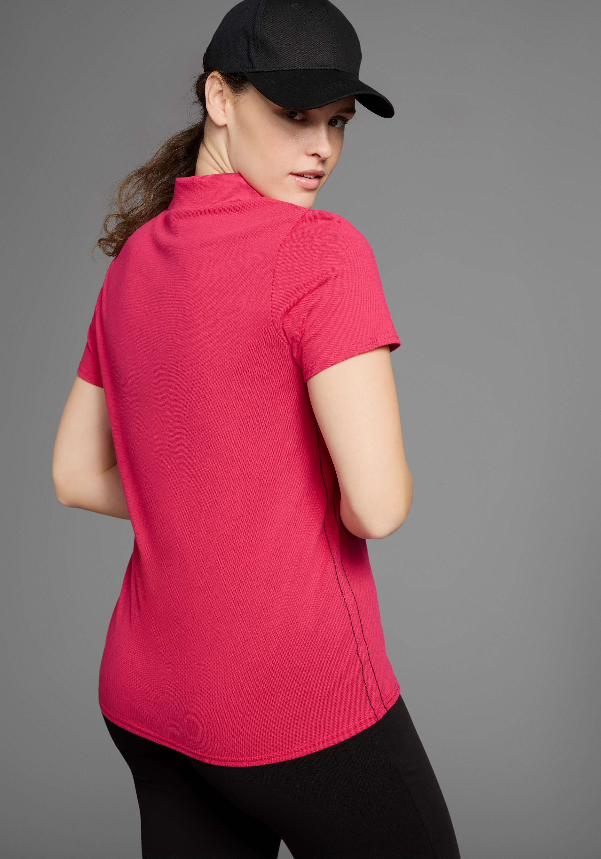 KangaROOS Poloshirt Korte mouwen, effen, polokraag, van katoen