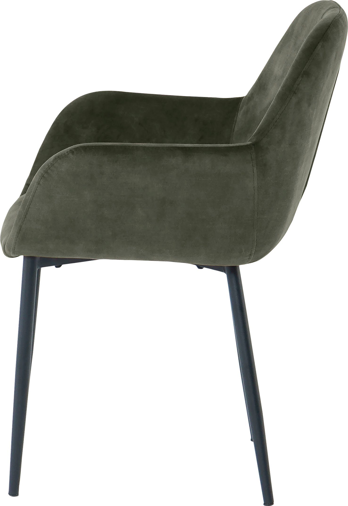 SIT Stoel met armleuningen glamoureuze bekleding in fluwelige look (set, 2 stuks)