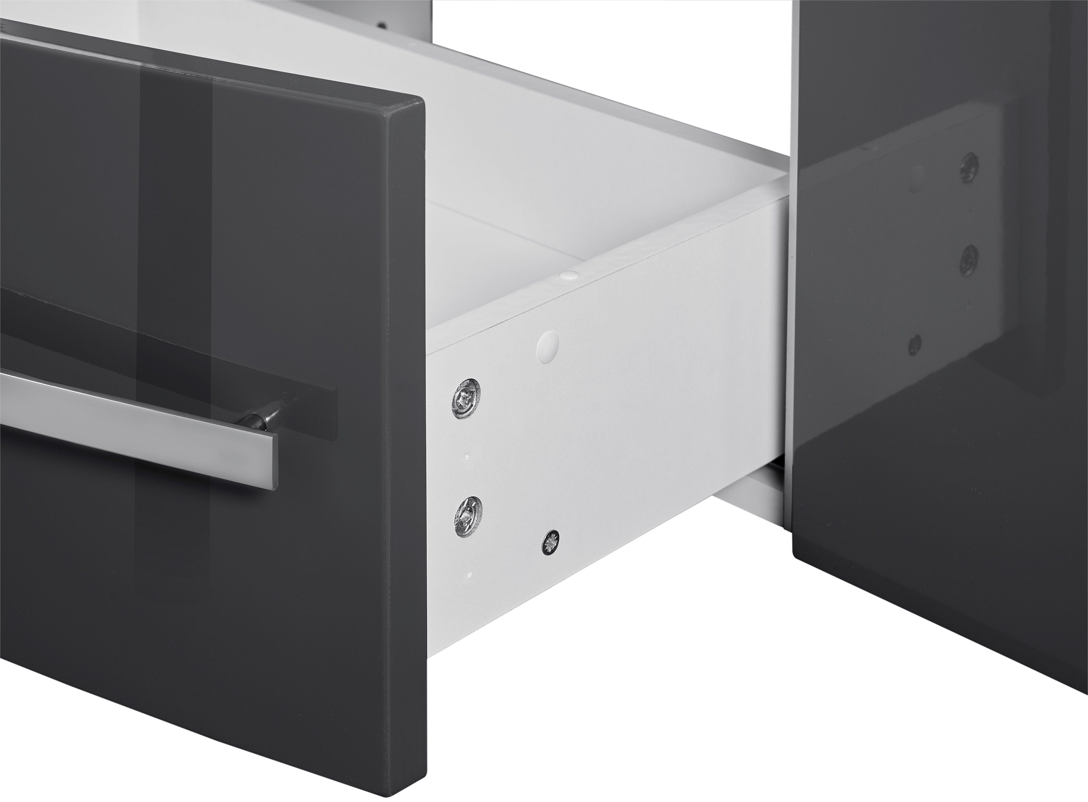 welltime Wastafelonderkast Oslo Breedte 90 cm, gebogen model, planchet rechts