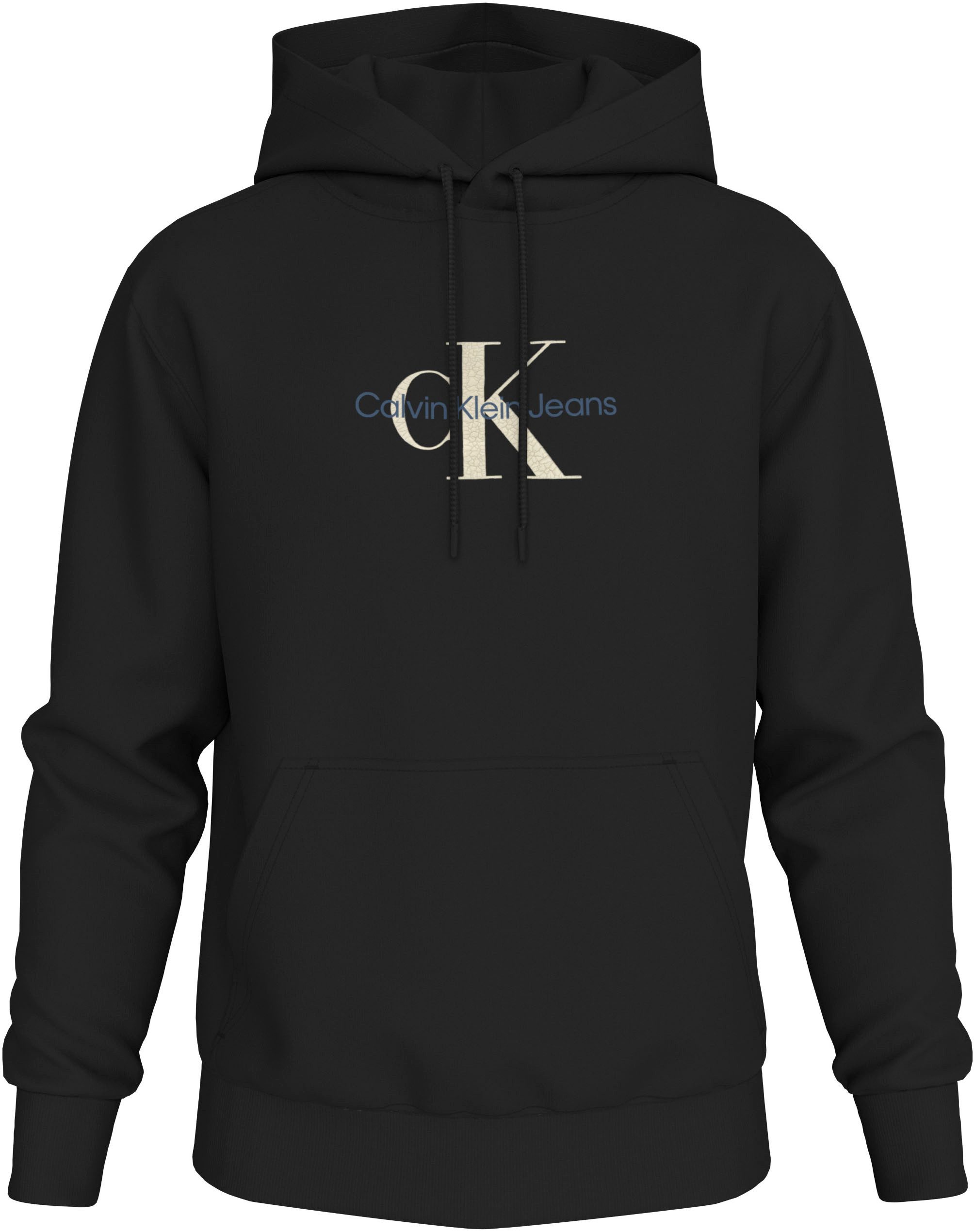 Calvin Klein Jeans Plus Hoodie Plus Distressed Monologo Hoodie