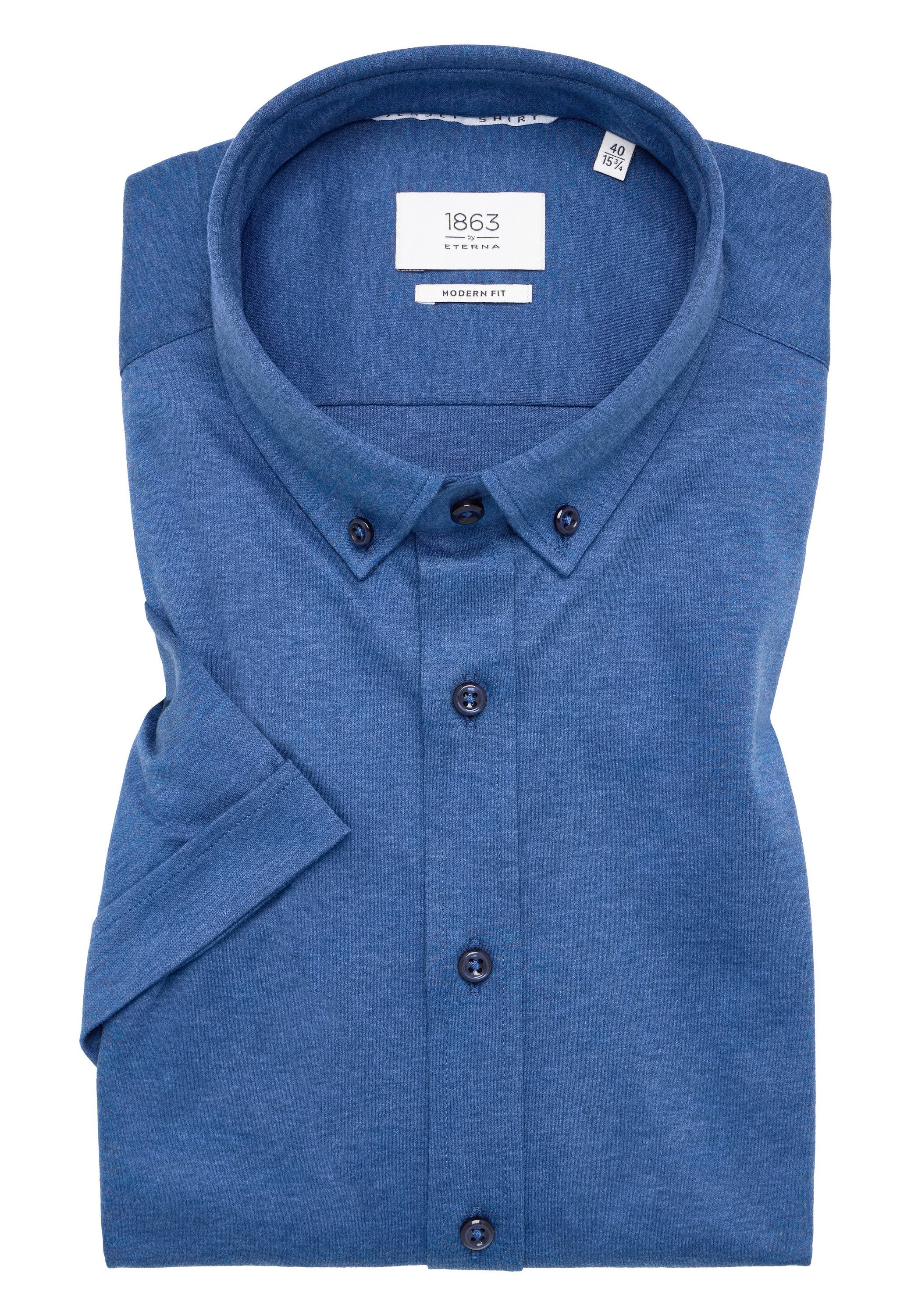 Eterna Overhemd met korte mouwen MODERN FIT NON IRON (strijkvrij)