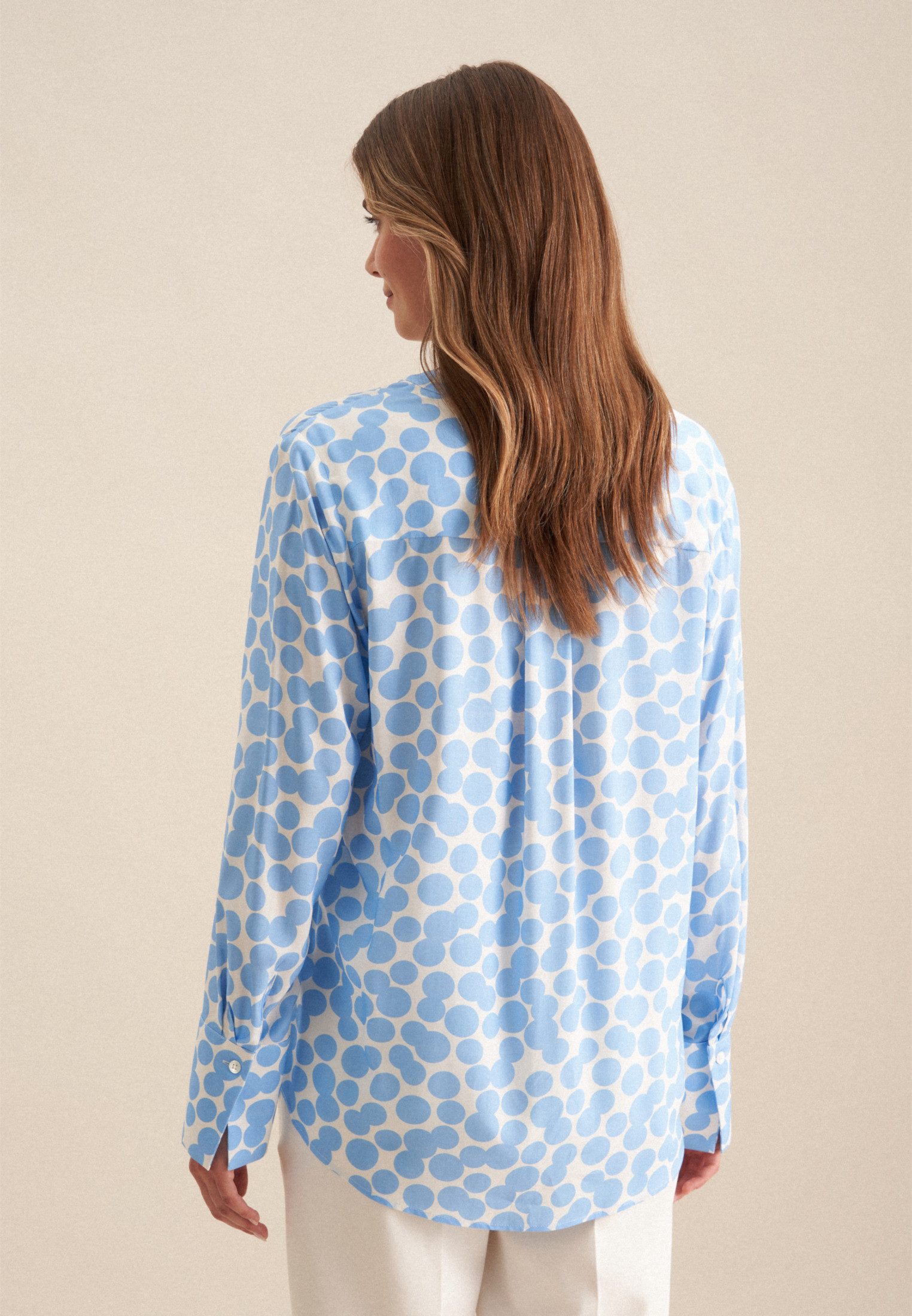 seidensticker Klassieke blouse Zwarte roos Tuniek stippen
