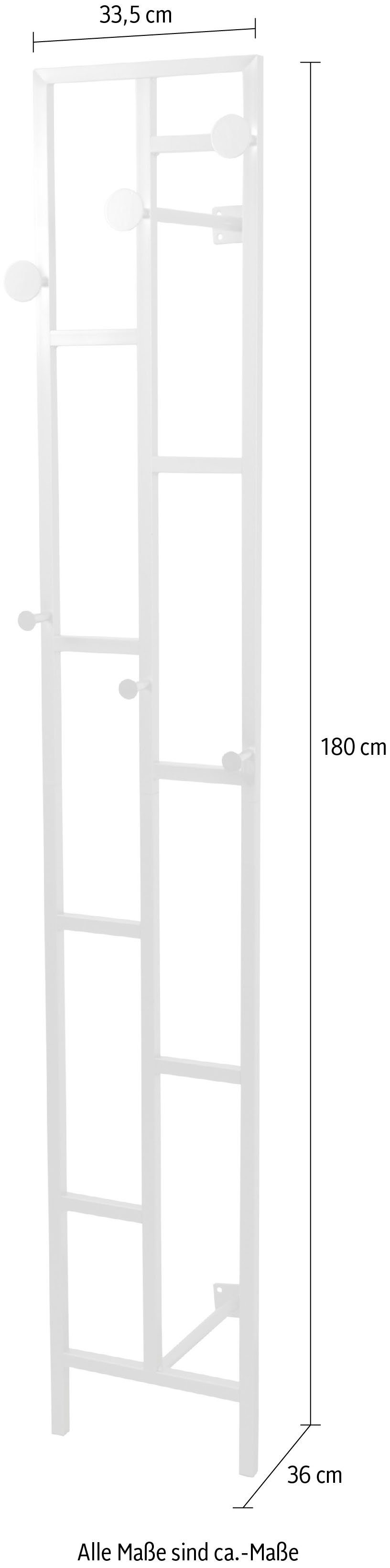 INOSIGN Wandkapstok van metaal, hoogte 180 cm, wandmontage