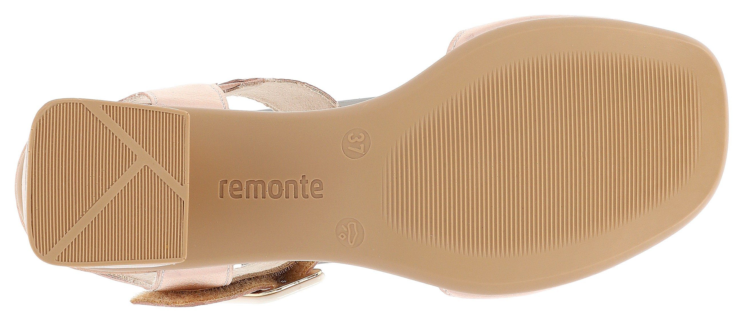 Remonte Sandaaltjes ELLE-Collection , blokhak, zomerschoen, sandaal, avondschoen met klittenband