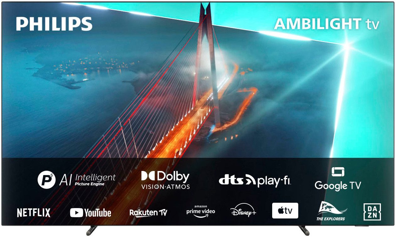 Philips OLED-TV 65OLED708/12, 164 cm / 65", 4K Ultra HD, Android TV - Google TV - Smart TV