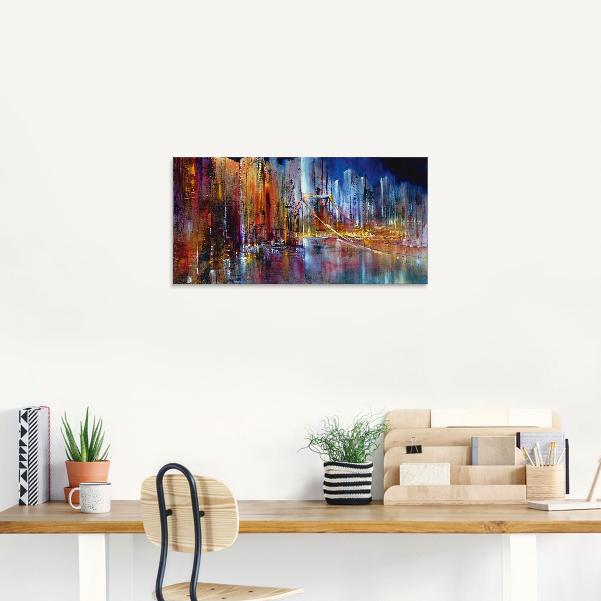 Artland Print op glas Stadsbeeld I in verschillende maten