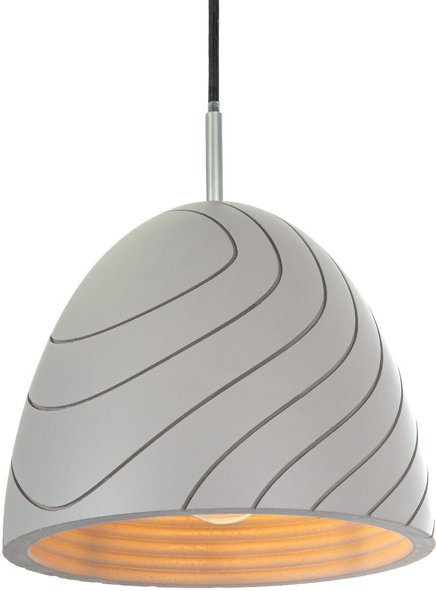 paco home hanglamp grip led, e27, lamp voor woonkamer eetkamer keuken, in hoogte verstelbaar grijs