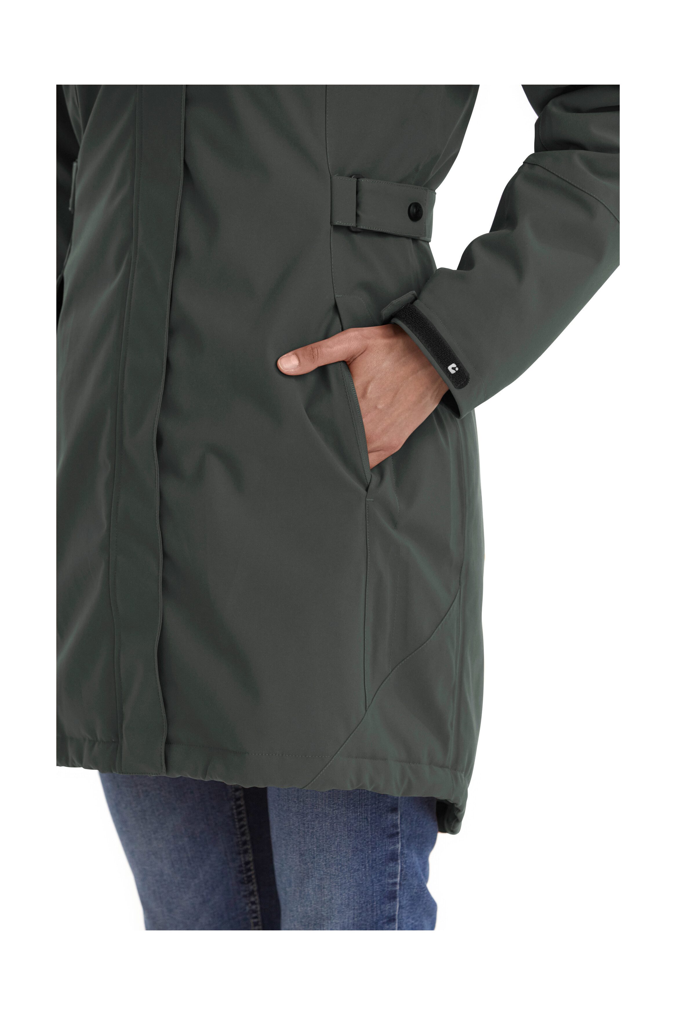 Killtec Parka KOW 165 WMN PRK Water- en winddichte parka met teddyfleece en afneembare capuchon