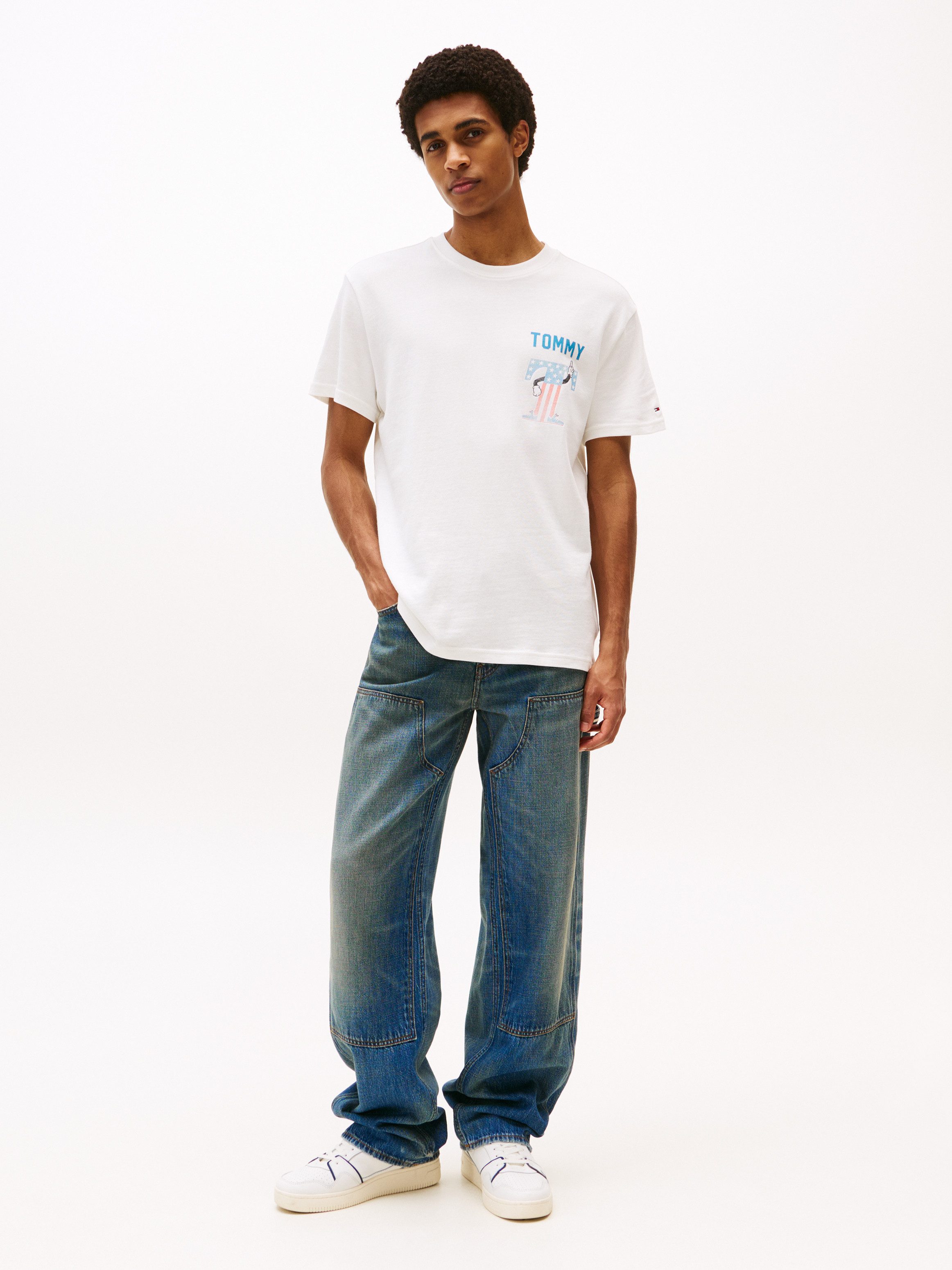 TOMMY JEANS T-shirt TJM REG USA SCRIPT SS TEE