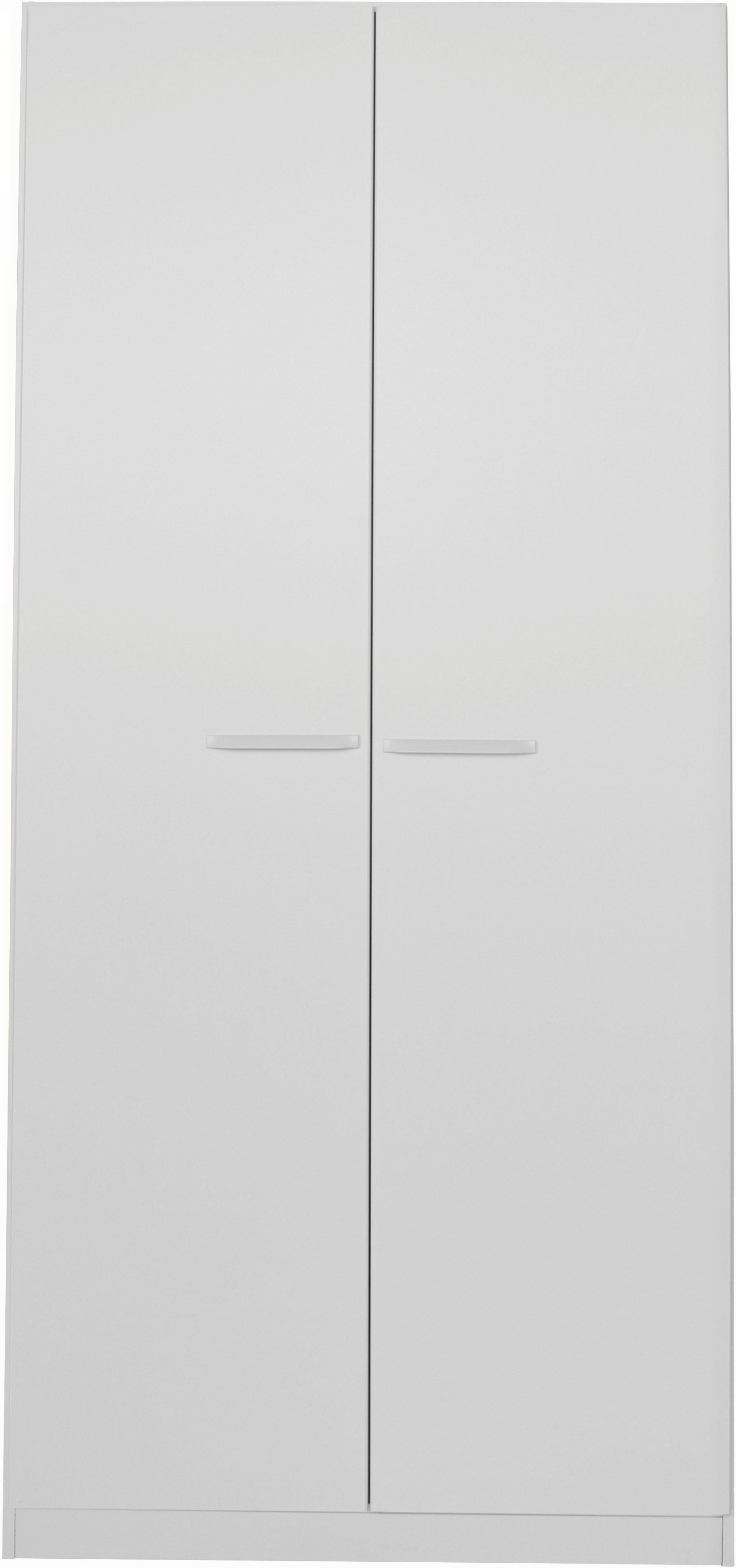 Draaideurkast Kledingkast VANDOR in drie breedtes, hoogte 197 cm, grepen in grijs metallic made in germany