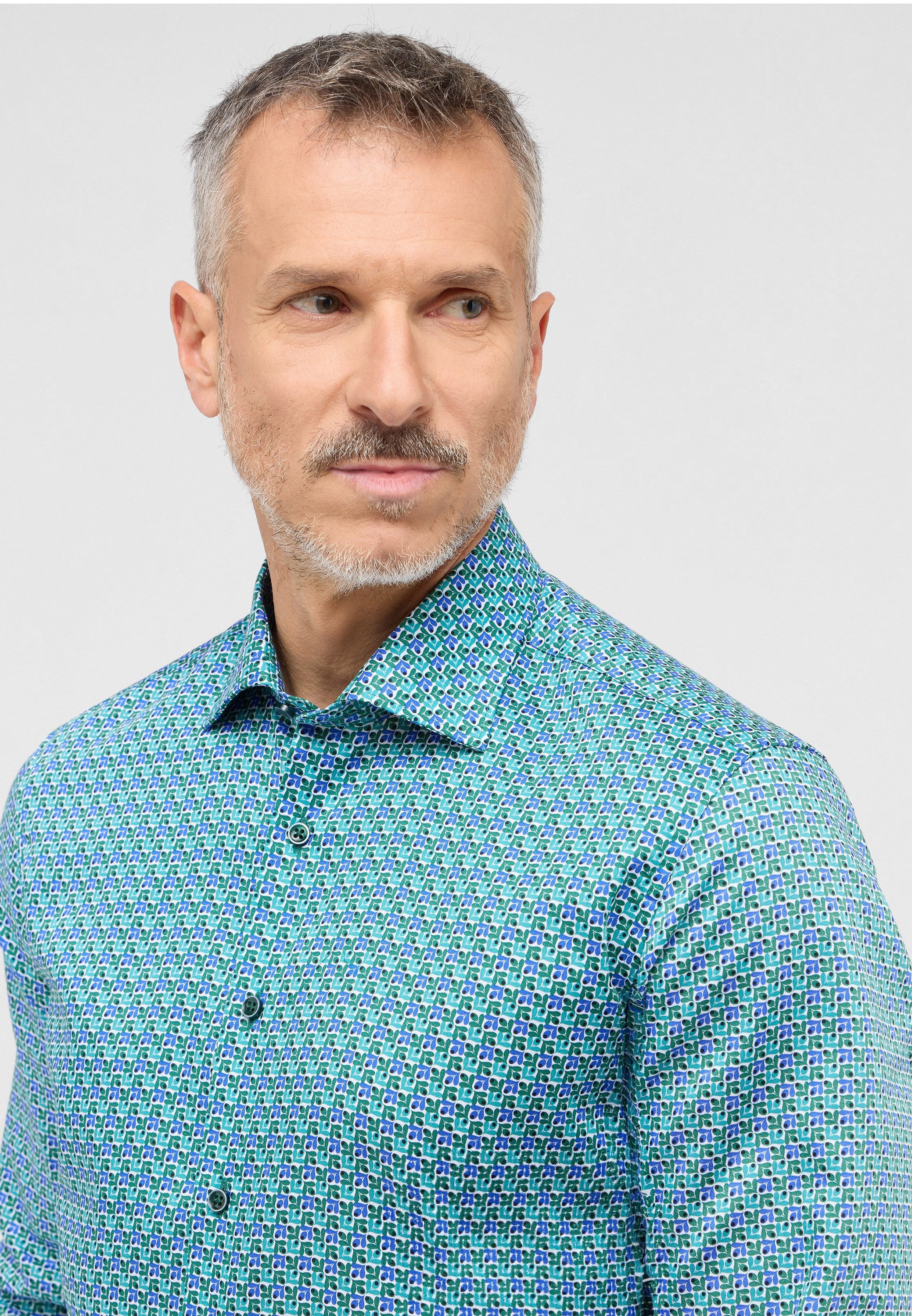 Eterna Overhemd met lange mouwen Slim fit NON IRON (strijkvrij)