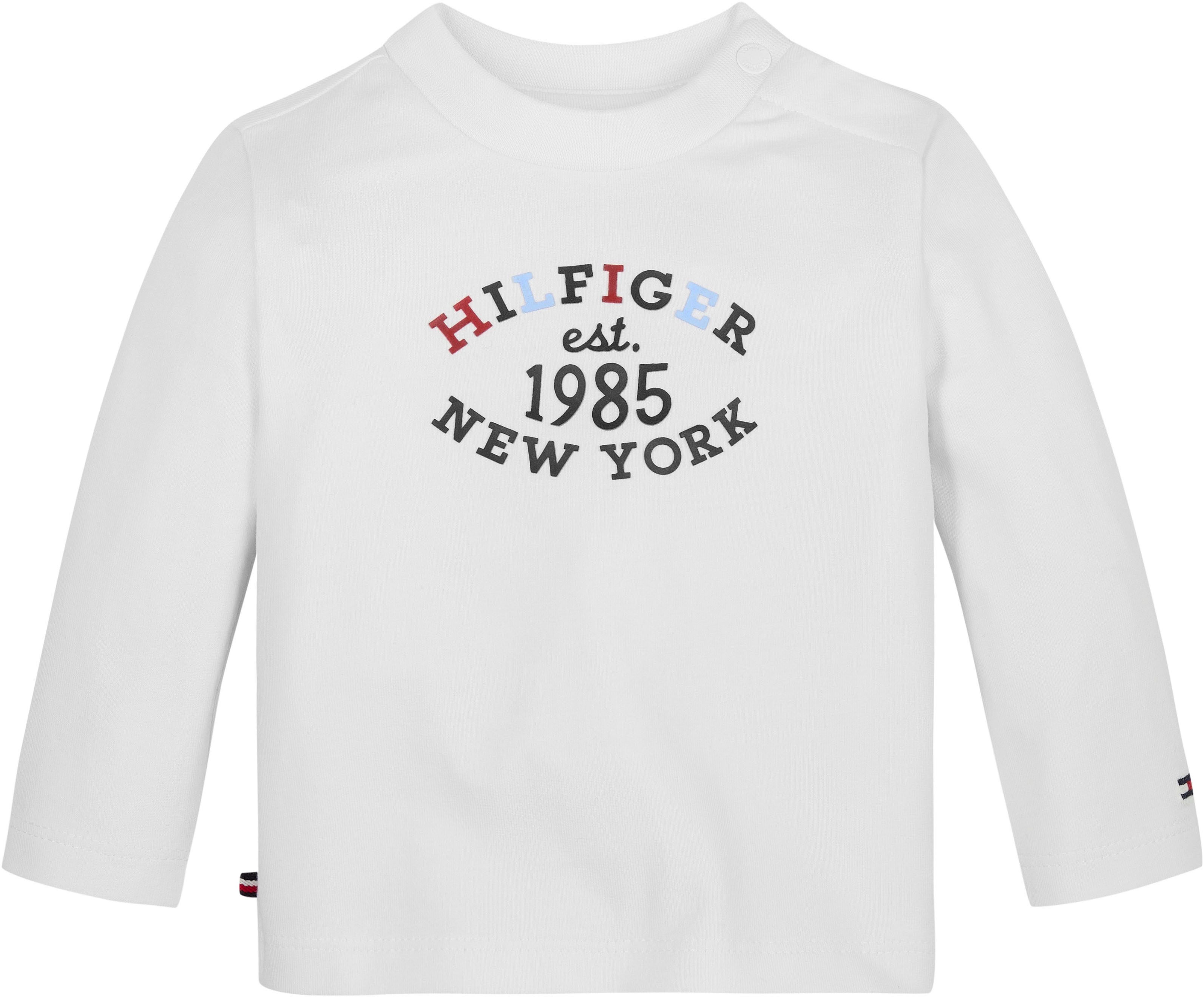 Tommy Hilfiger Shirt met lange mouwen MONOTYPE OVAL REGULAR TEE LS Baby tot 2 jaar met logo-opdruk