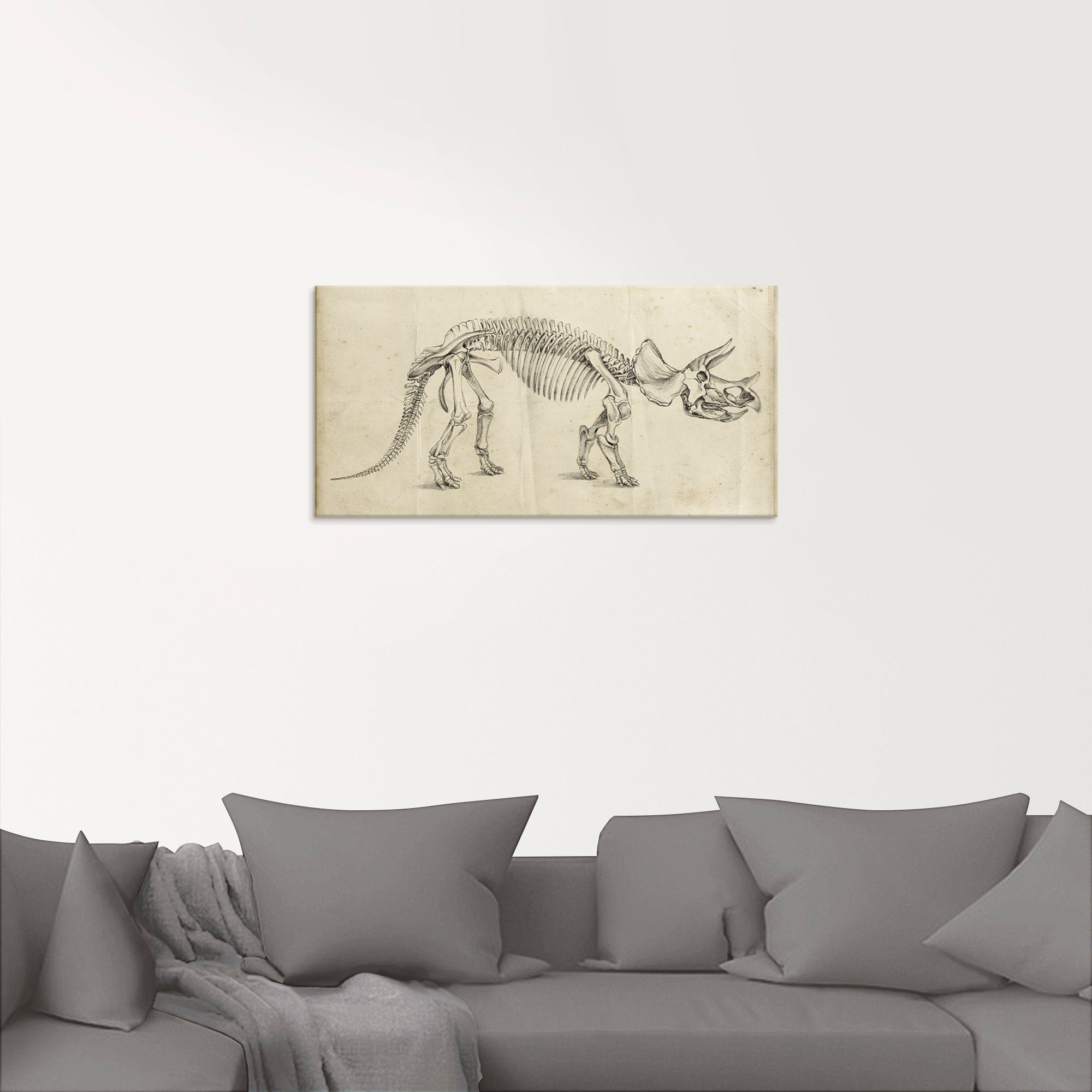 Artland Print op glas Dinosauria leer II in verschillende maten