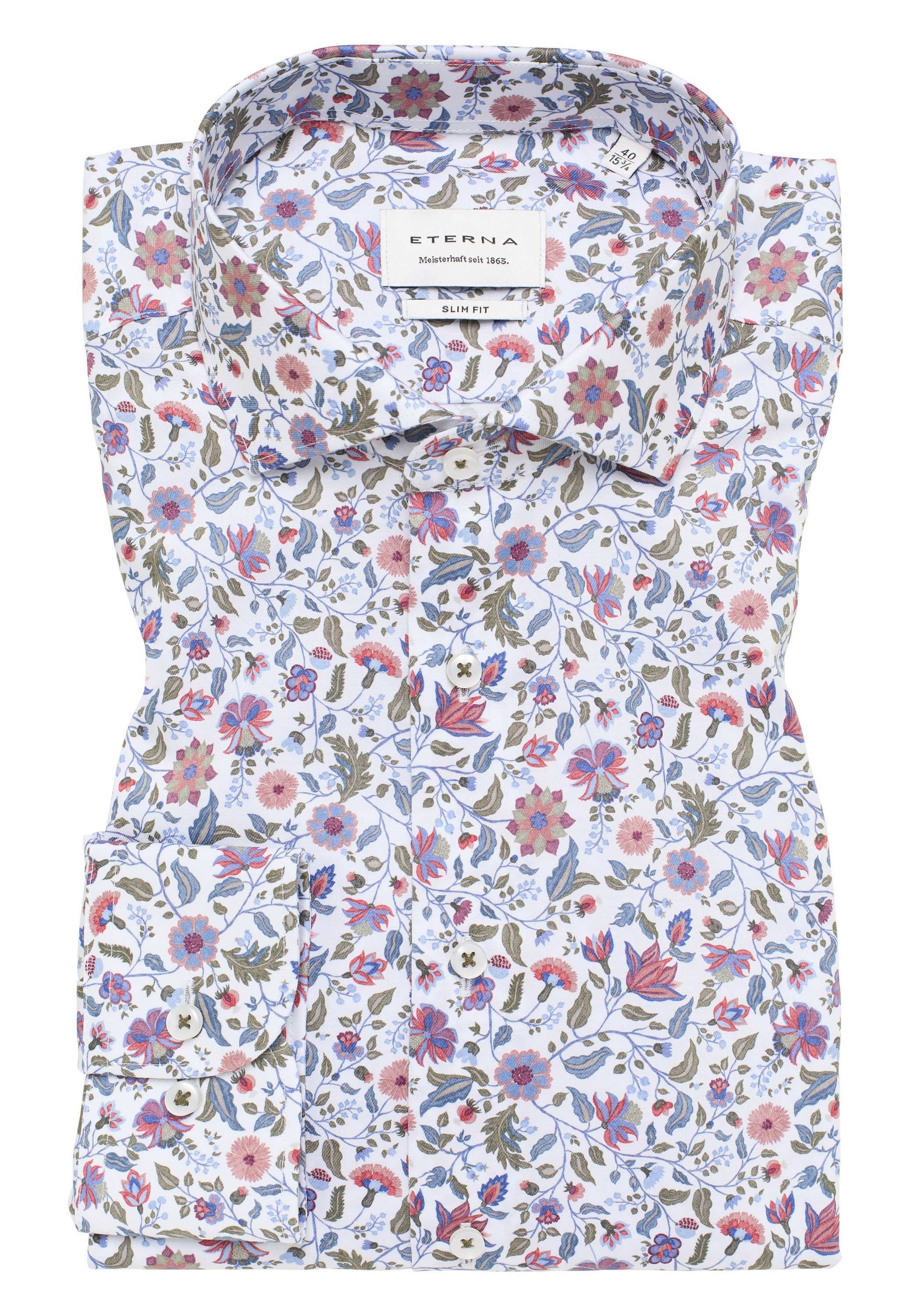 Eterna Overhemd met lange mouwen Slim fit NON IRON (strijkvrij)