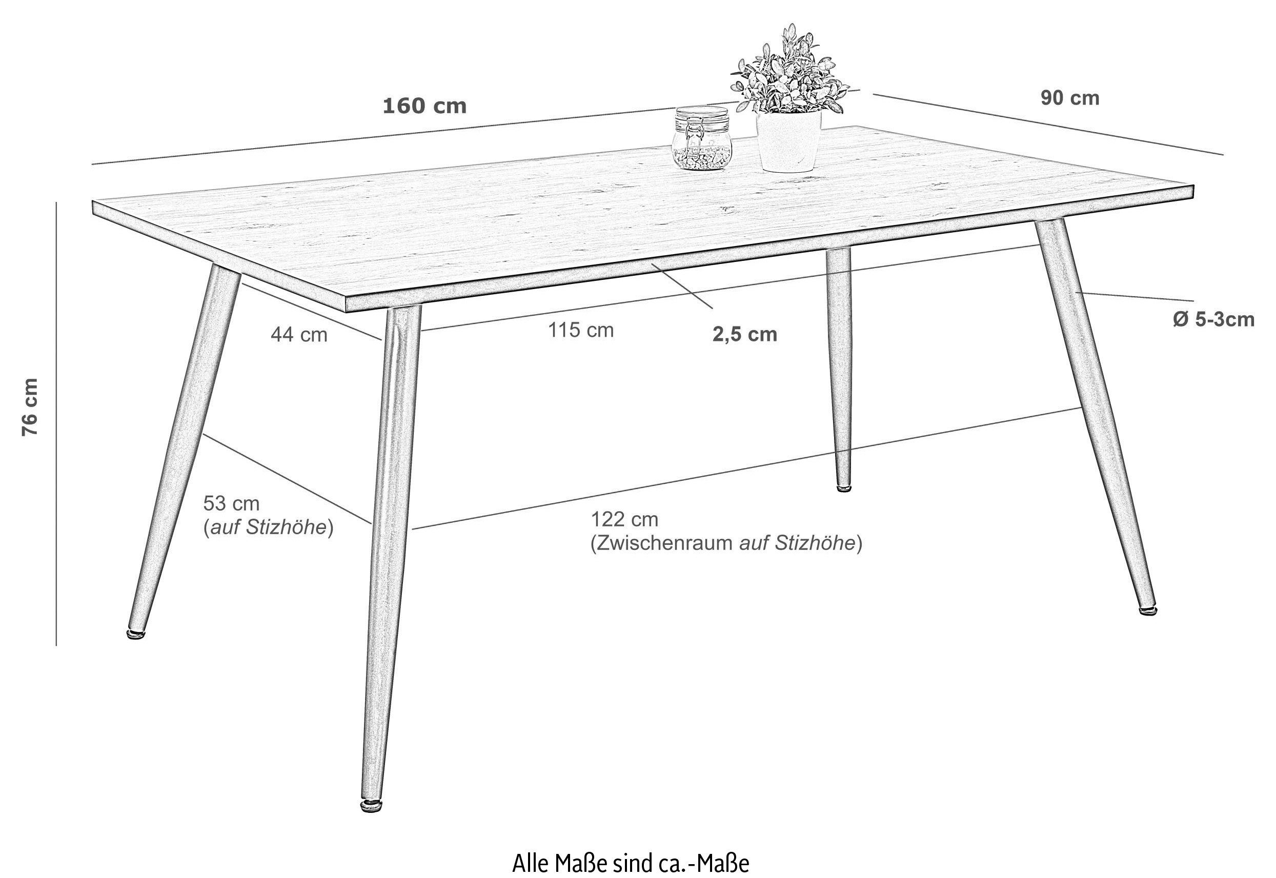HELA Eettafel Breedte 160 cm
