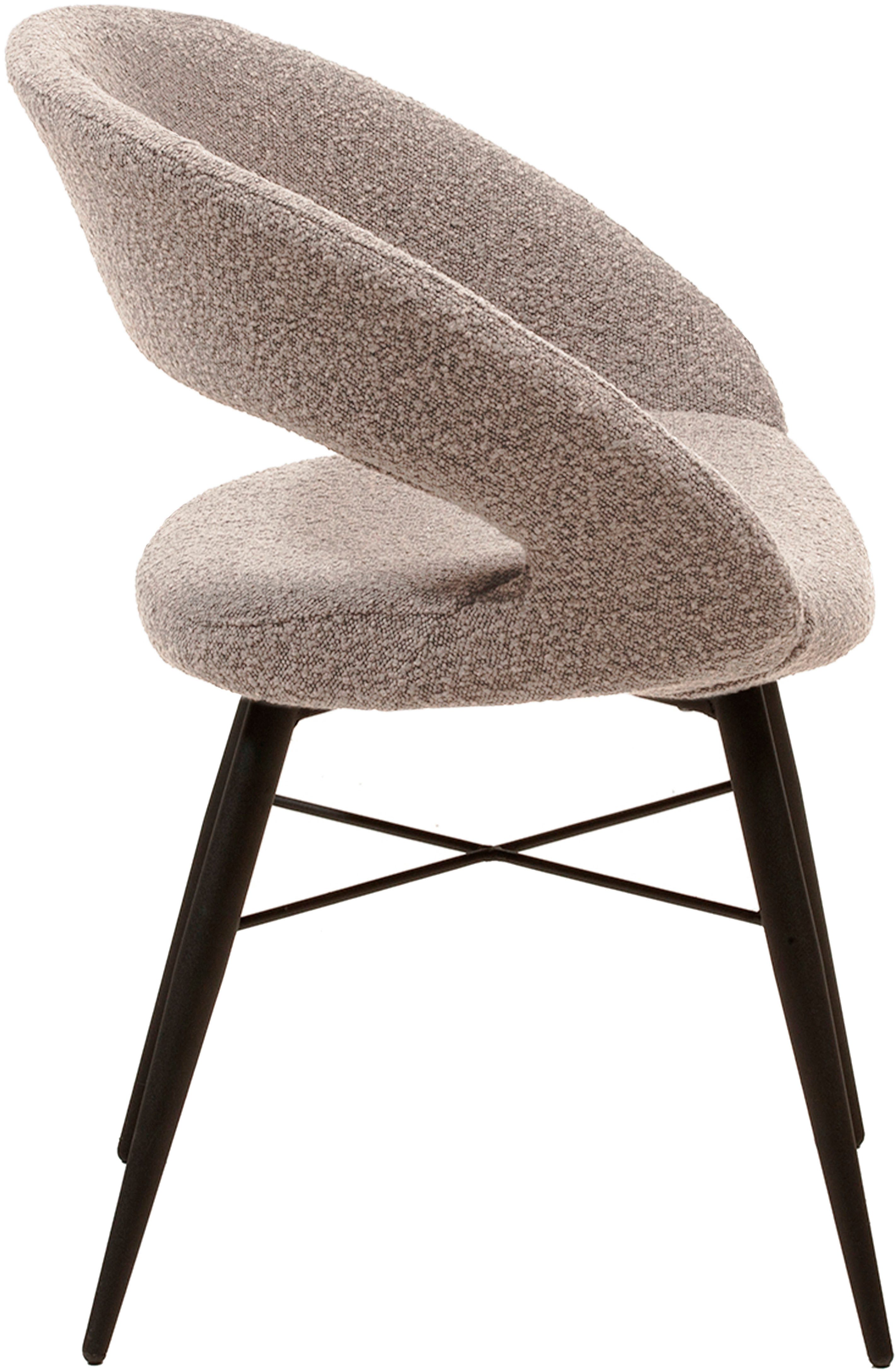 OMG Design Eetkamerstoel Marley met modern cut-out, bouclé bekleding (set)