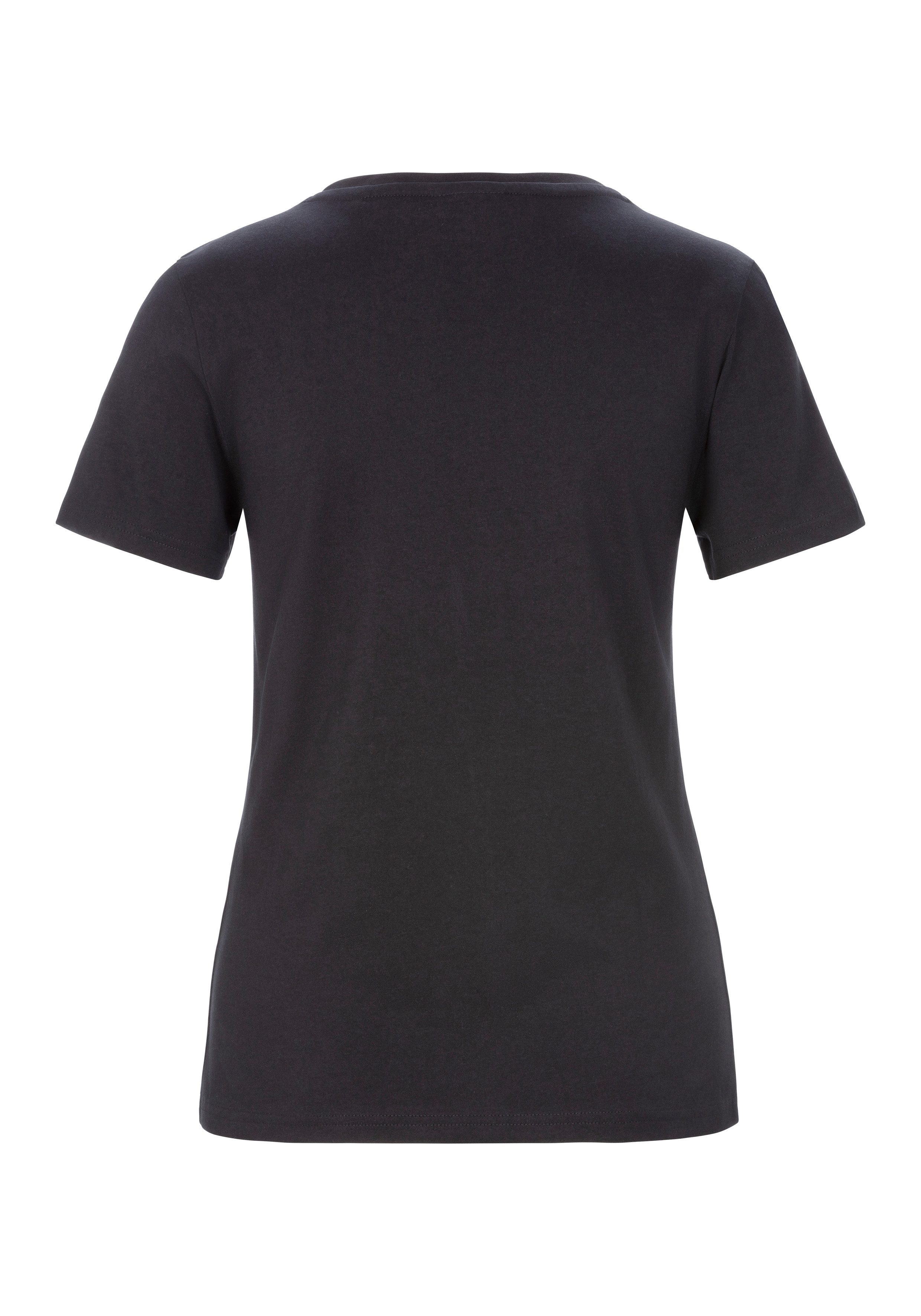 HUGO Blue T-shirt Classic V met logo, v-hals
