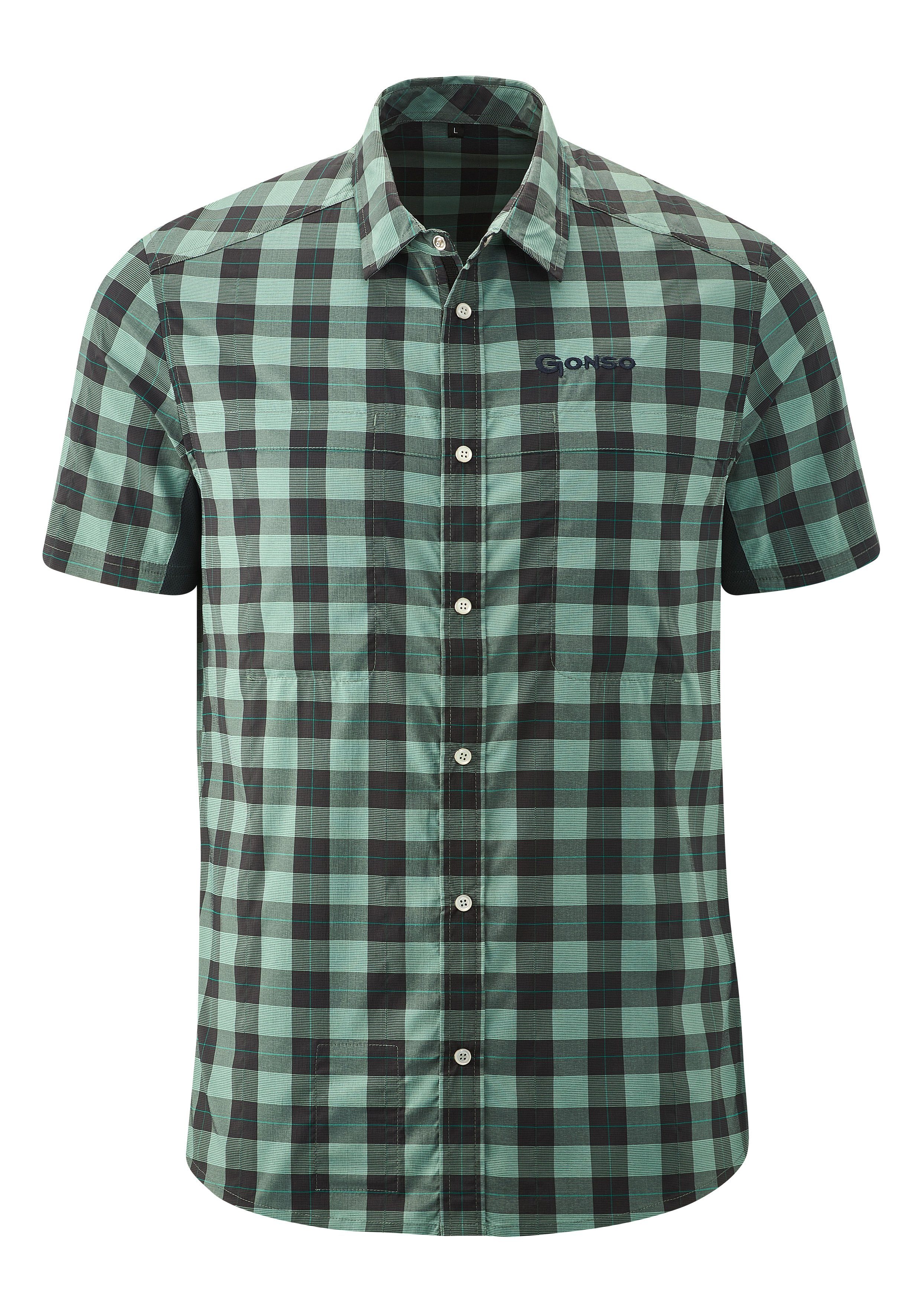 Gonso Fietsshirt Don Hoge bewegingselasticiteit door jersey-inzet shirts maat M groen