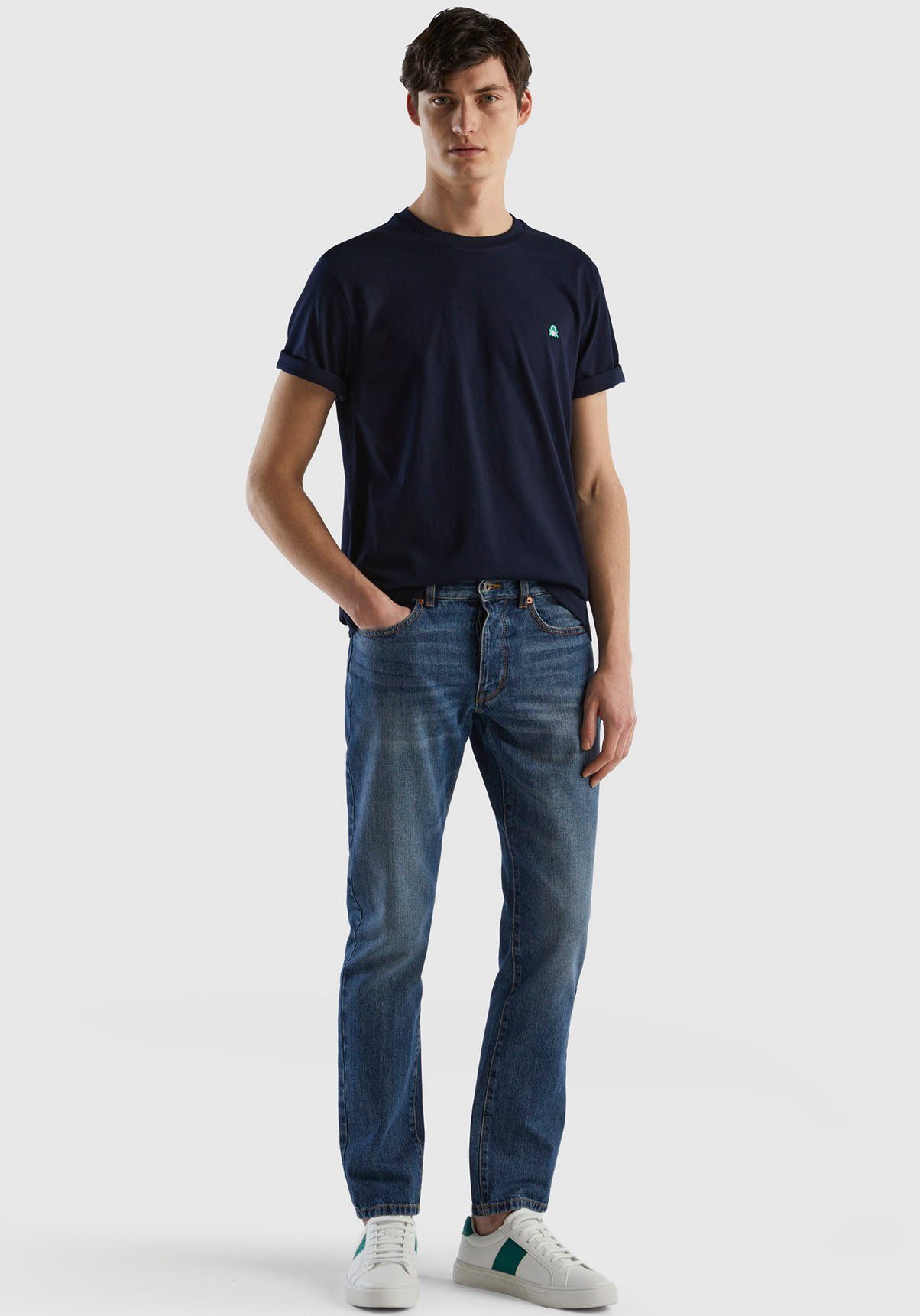 United Colors of Benetton T-shirt met merkbadge