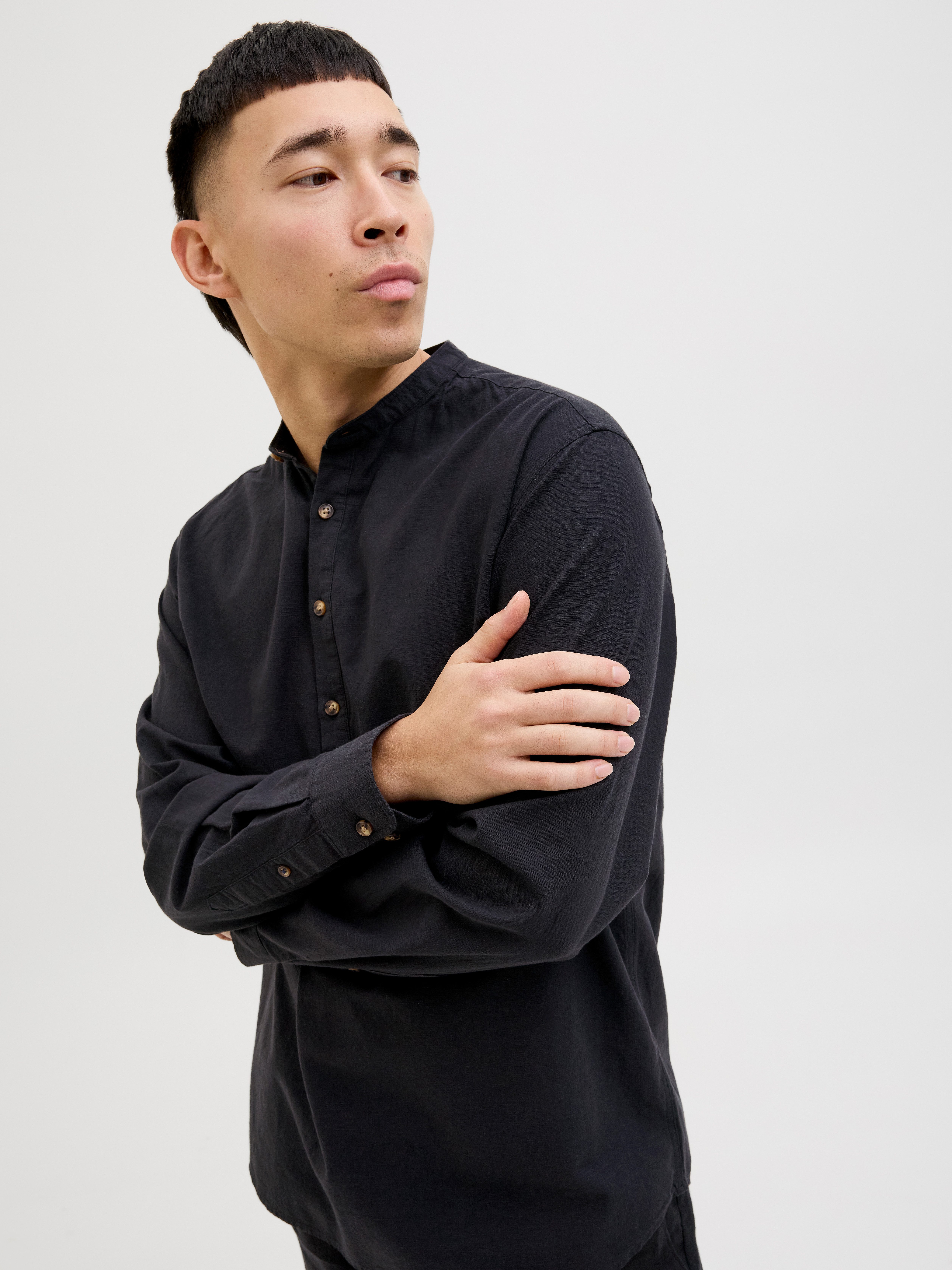 Jack & Jones Overhemd met lange mouwen JJESUMMER HALF PLACKET SHIRT LS SN