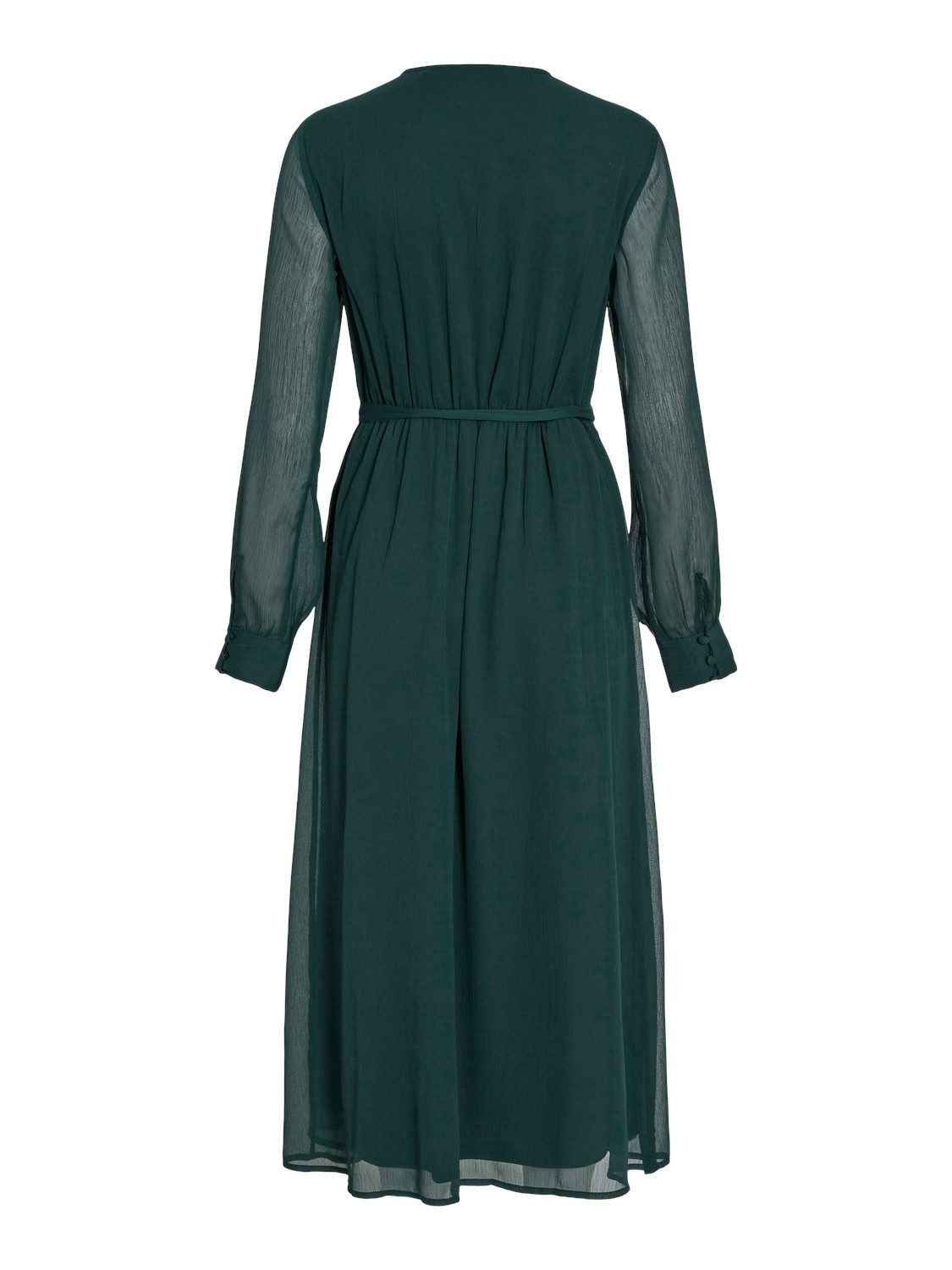 Vila Chiffon jurk VIFALIA V-NECK L S MIDI DRESS NOOS