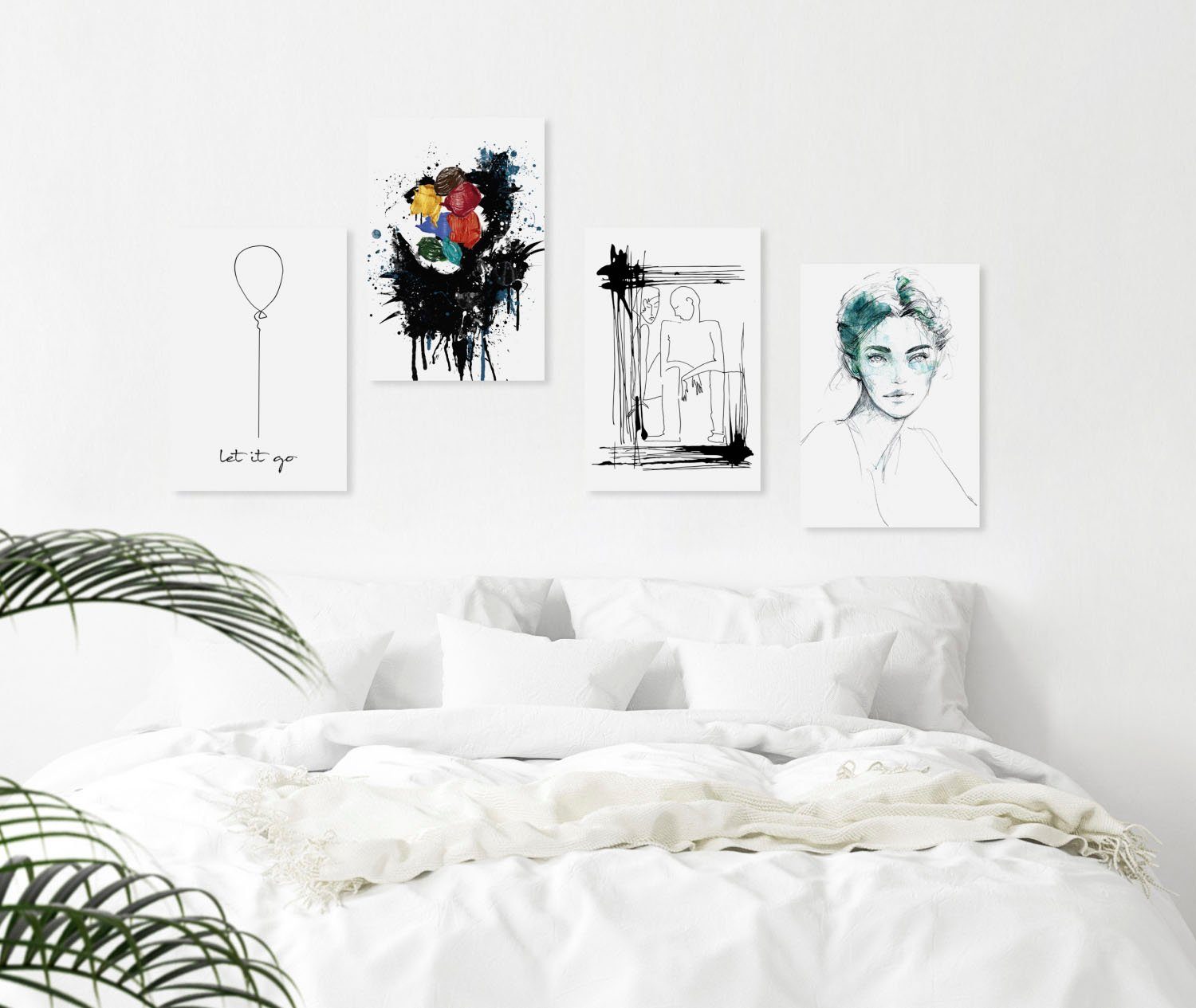 queence Artprint op acrylglas Man en vrouw Fine Art-print in galeriekwaliteit