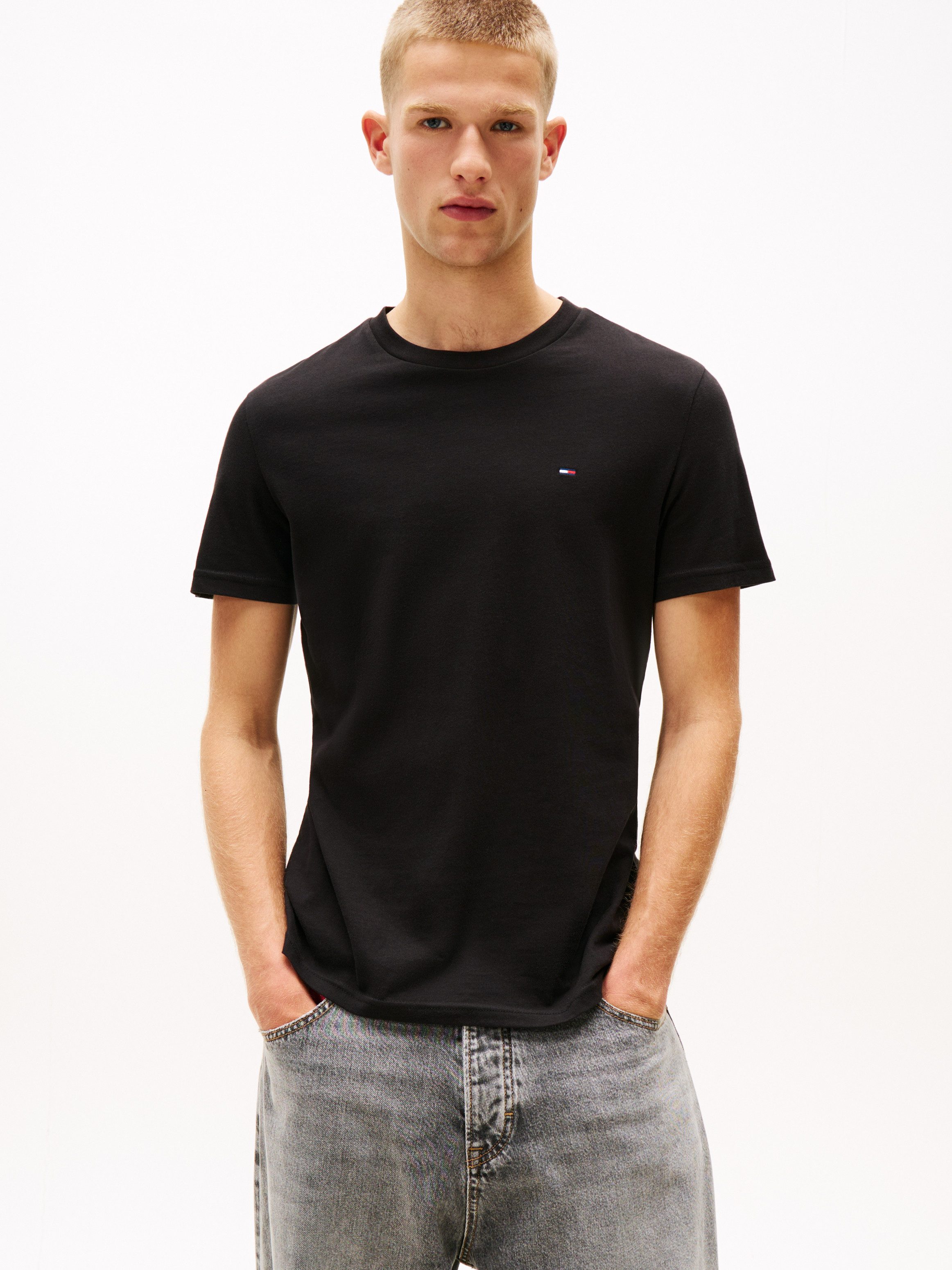TOMMY JEANS Shirt met ronde hals TJM XSLIM 2PACK JERSEY TEE EXT (Set van 2)