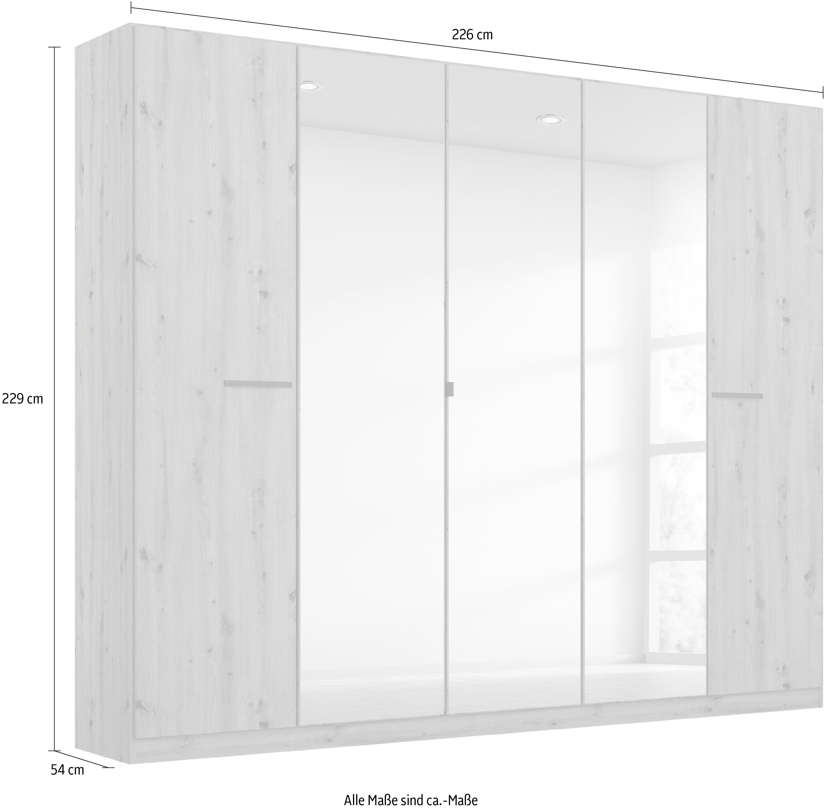 rauch Draaideurkast Kledingkast kast garderobe TOPSELLER OTELI incl. binnenindeling met 3 binnenlades extra planken optioneel met spiegel made in germany