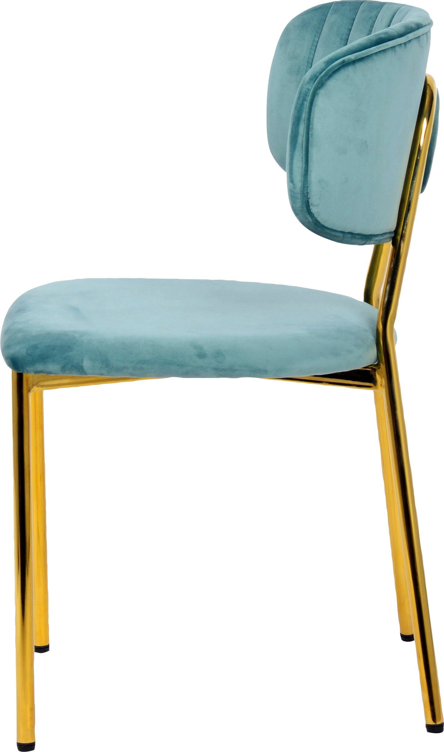 Kayoom Eetkamerstoel Stoel Kian 125 2-delige set, filigraan metalen frame, onderhoudsvriendelijke fluwelen bekleding (set, 2 stuks)