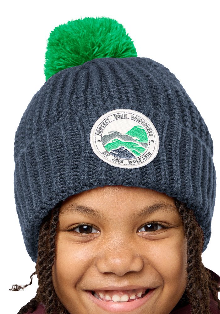 Jack Wolfskin Pomponmuts POMPOM BADGE BEANIE K