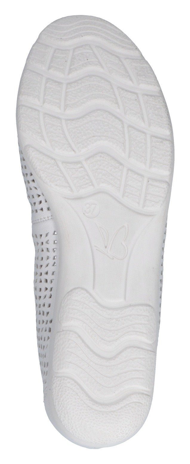Caprice Ballerina's slipper, comfortabele schoen, instapschoen met perforatie