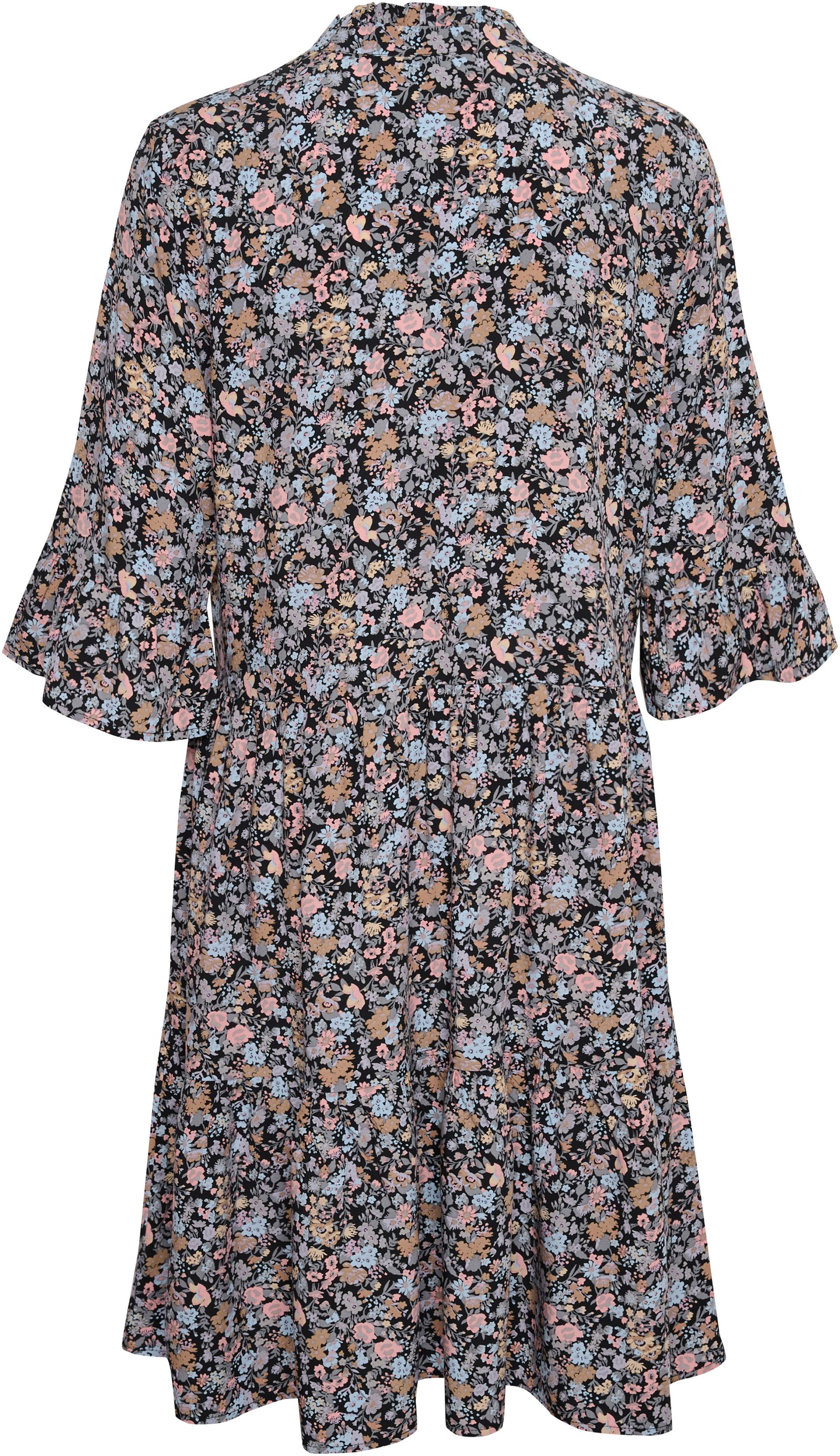 Saint Tropez Blousejurk EdaSZ dress met volants en 3/4 mouwen