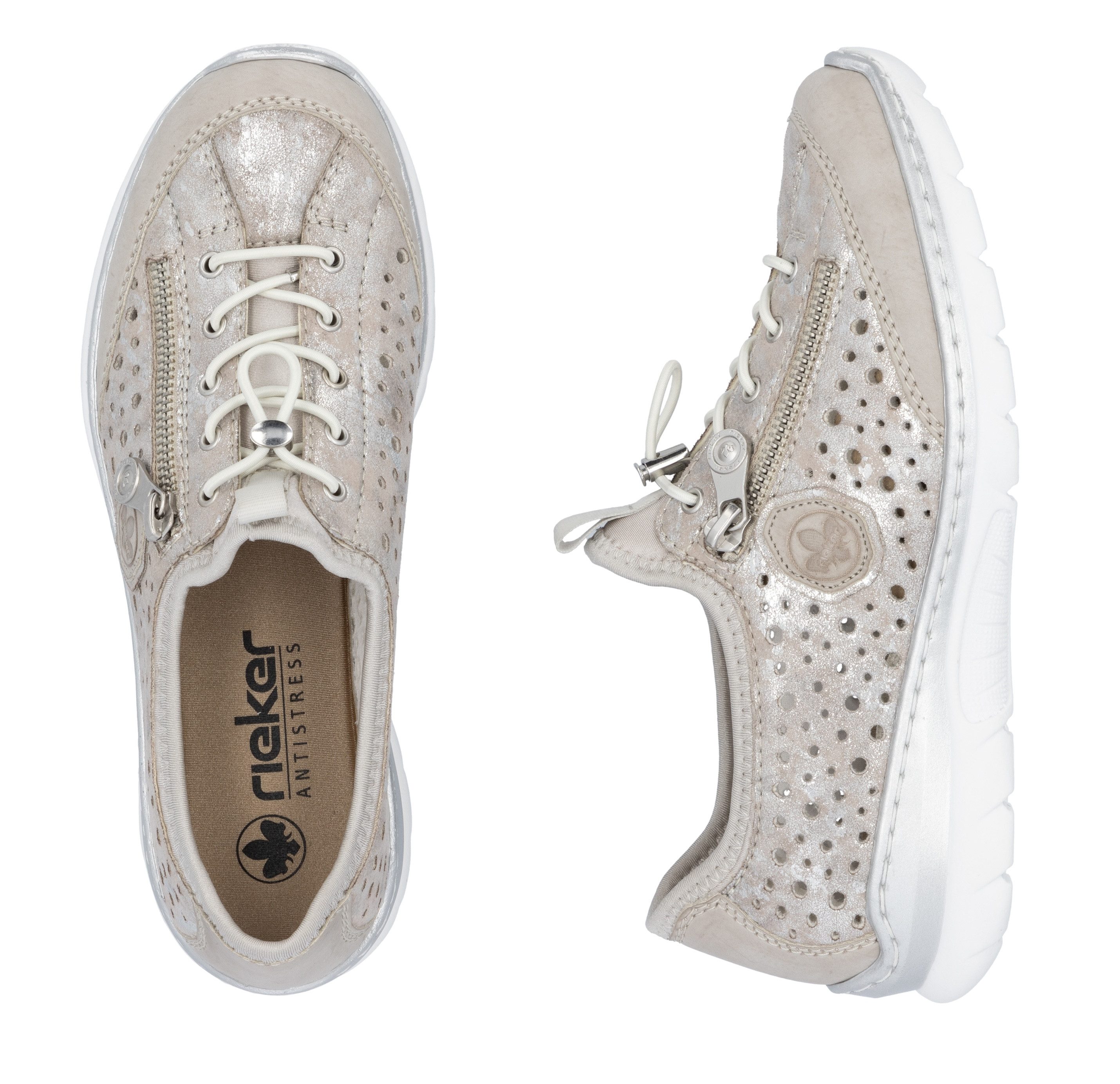 Rieker Slip-on sneakers , instapschoen, vrijetijdsschoen, lage schoen met snelle sluiting